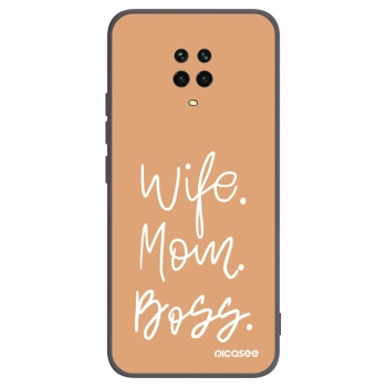 Picasee crna silikonska maskica za Xiaomi Redmi Note 9 Pro - Boss Mama