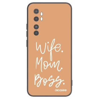 Picasee crna silikonska maskica za Xiaomi Mi Note 10 Lite - Boss Mama