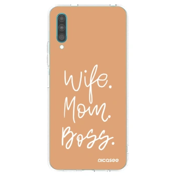 Picasee silikonska prozirna maskica za Samsung Galaxy A30s A307F - Boss Mama