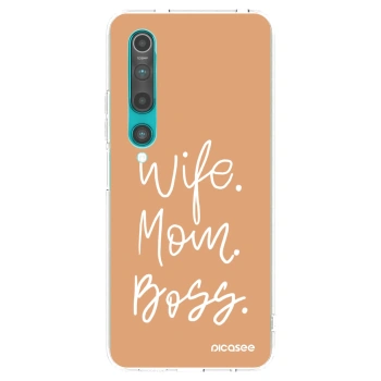Picasee silikonska prozirna maskica za Xiaomi Mi 10 - Boss Mama