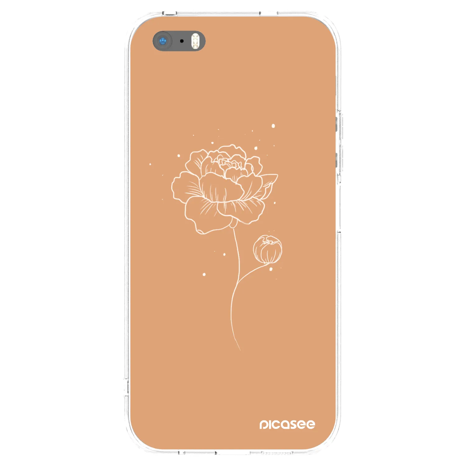 Picasee silikonska prozirna maskica za Apple iPhone 5/5S/SE - Peonies