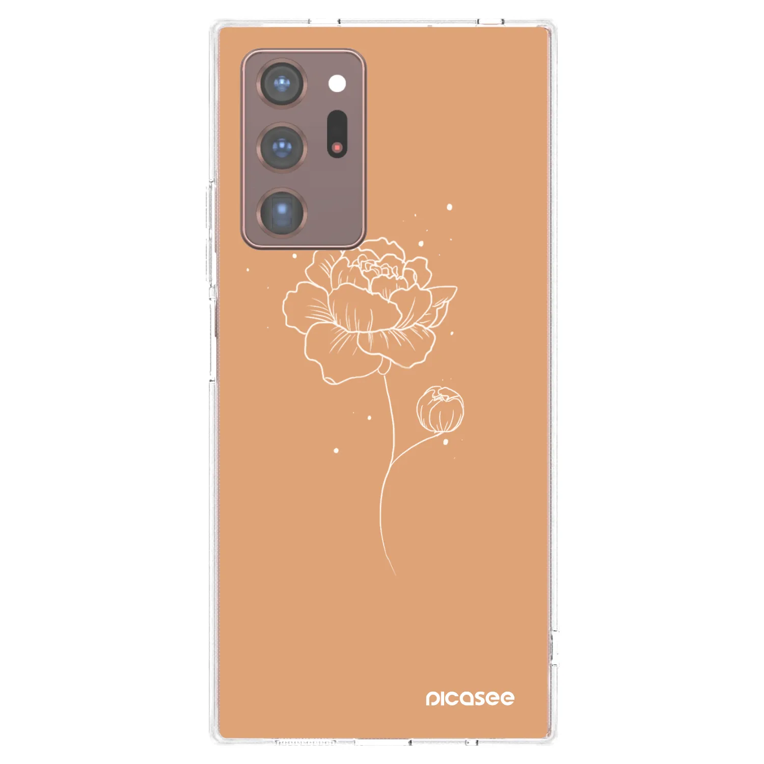 Picasee silikonska prozirna maskica za Samsung Galaxy Note 20 Ultra - Peonies
