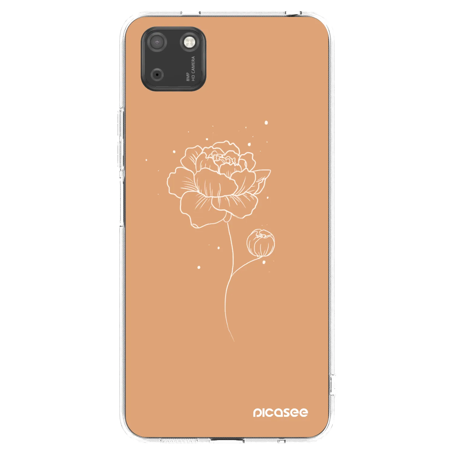 Picasee silikonska prozirna maskica za Huawei Y5P - Peonies