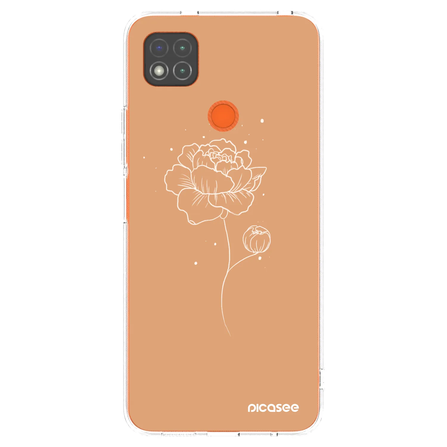 Picasee silikonska prozirna maskica za Xiaomi Redmi 9C - Peonies