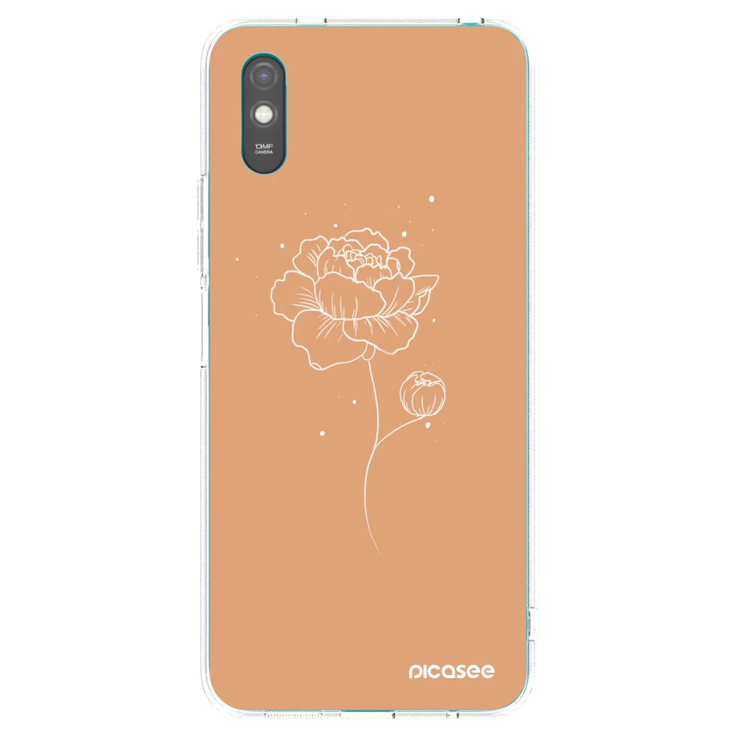 Picasee silikonska prozirna maskica za Xiaomi Redmi 9A - Peonies