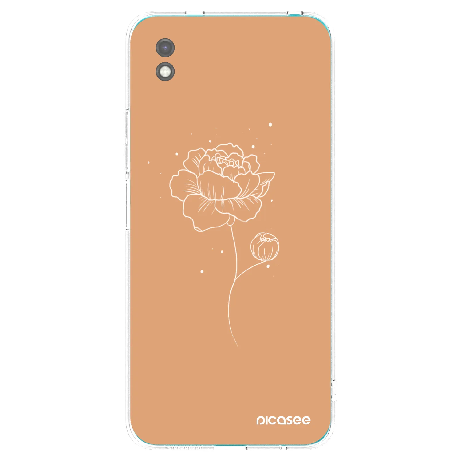 Picasee crna silikonska maskica za Xiaomi Redmi 9A - Peonies