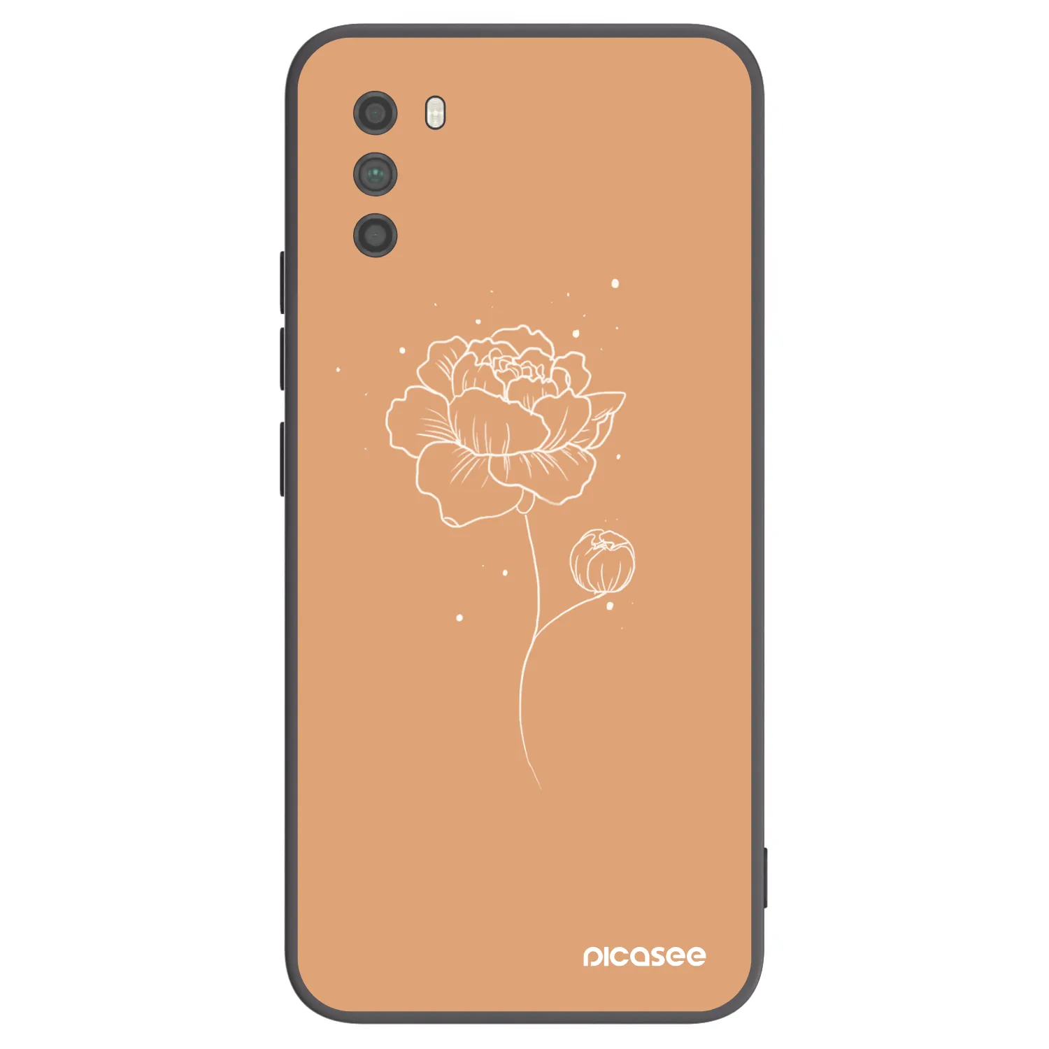 Picasee crna silikonska maskica za Xiaomi Poco M3 - Peonies
