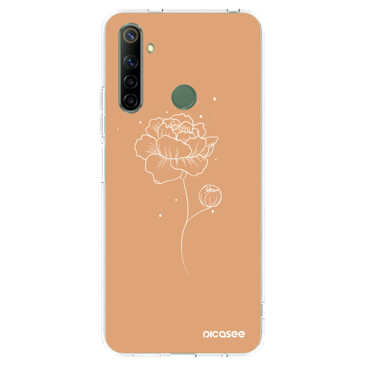 Picasee silikonska prozirna maskica za Realme 6i - Peonies