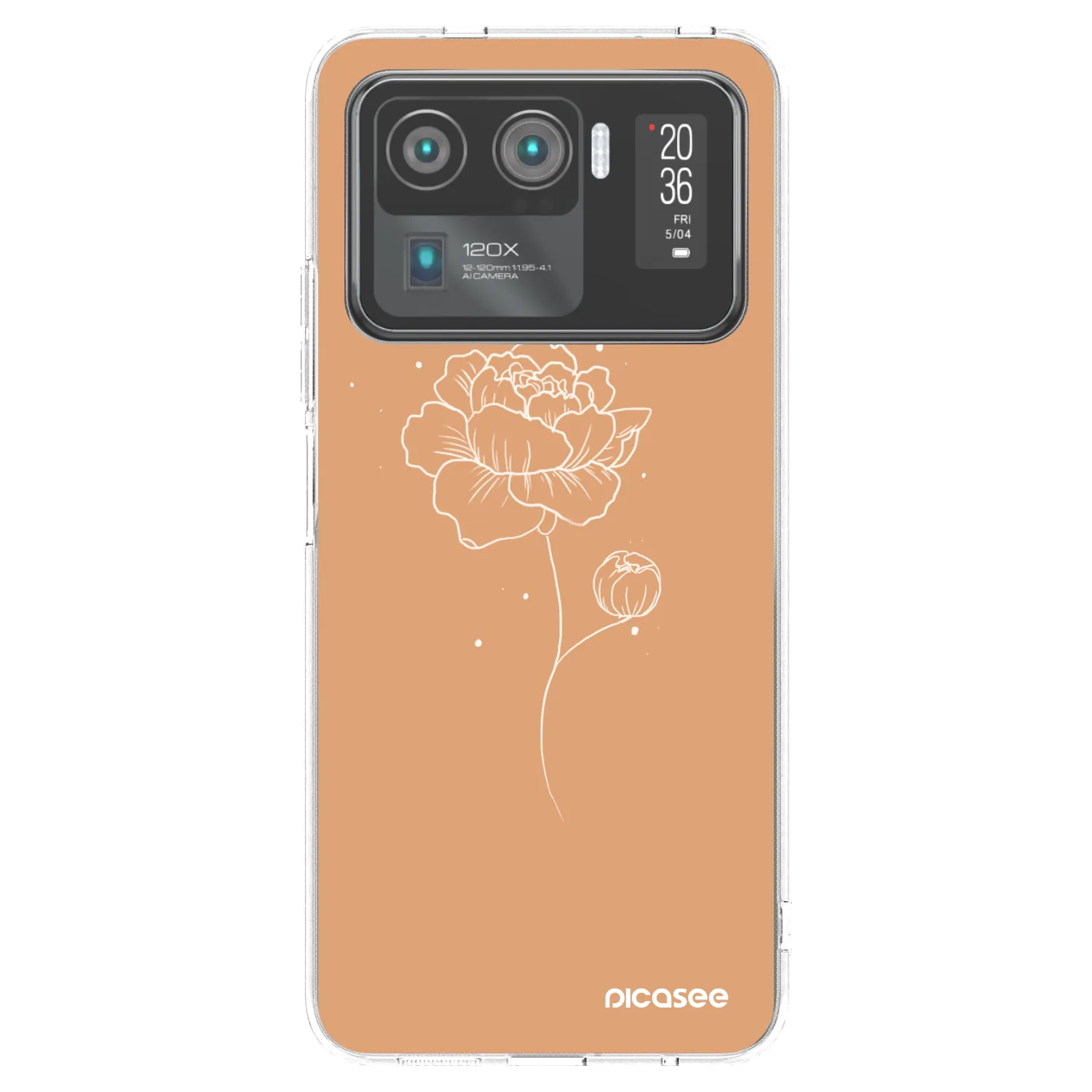 Picasee silikonska prozirna maskica za Xiaomi Mi 11 Ultra - Peonies