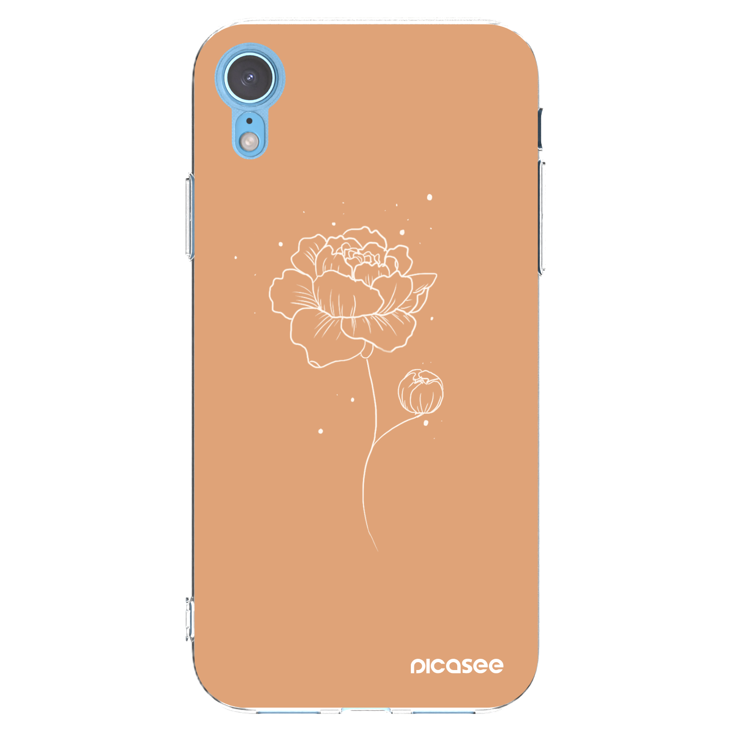 Picasee silikonska prozirna maskica za Apple iPhone XR - Peonies