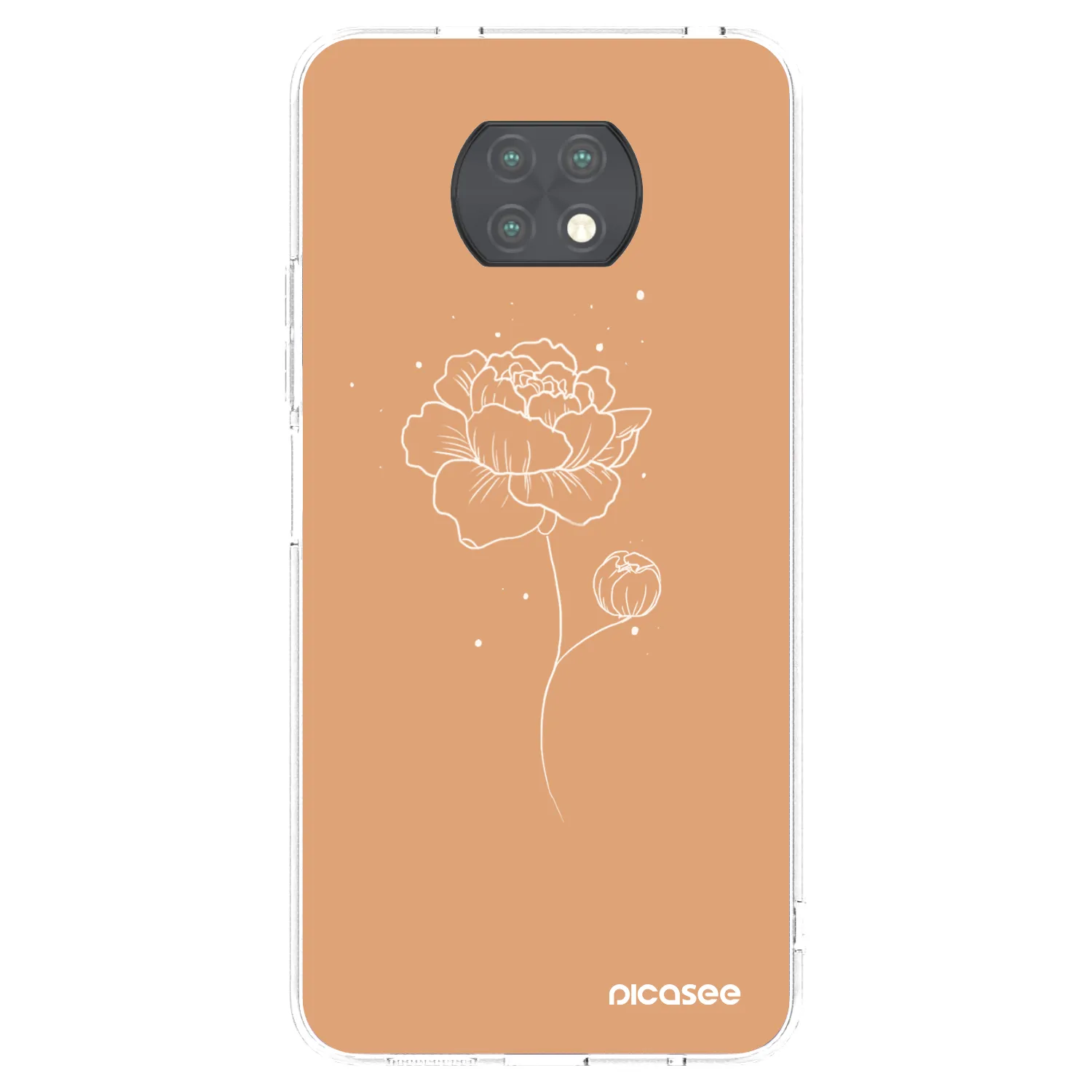Picasee silikonska prozirna maskica za Xiaomi Redmi Note 9T - Peonies