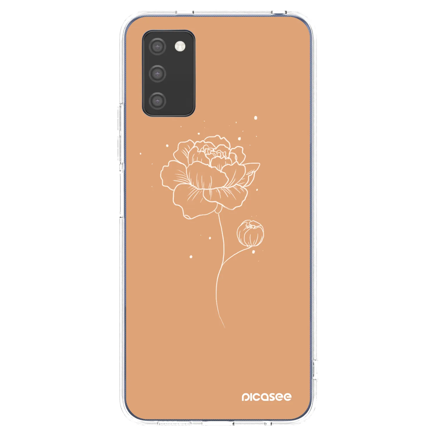 Picasee silikonska prozirna maskica za Samsung Galaxy A03s A037G - Peonies