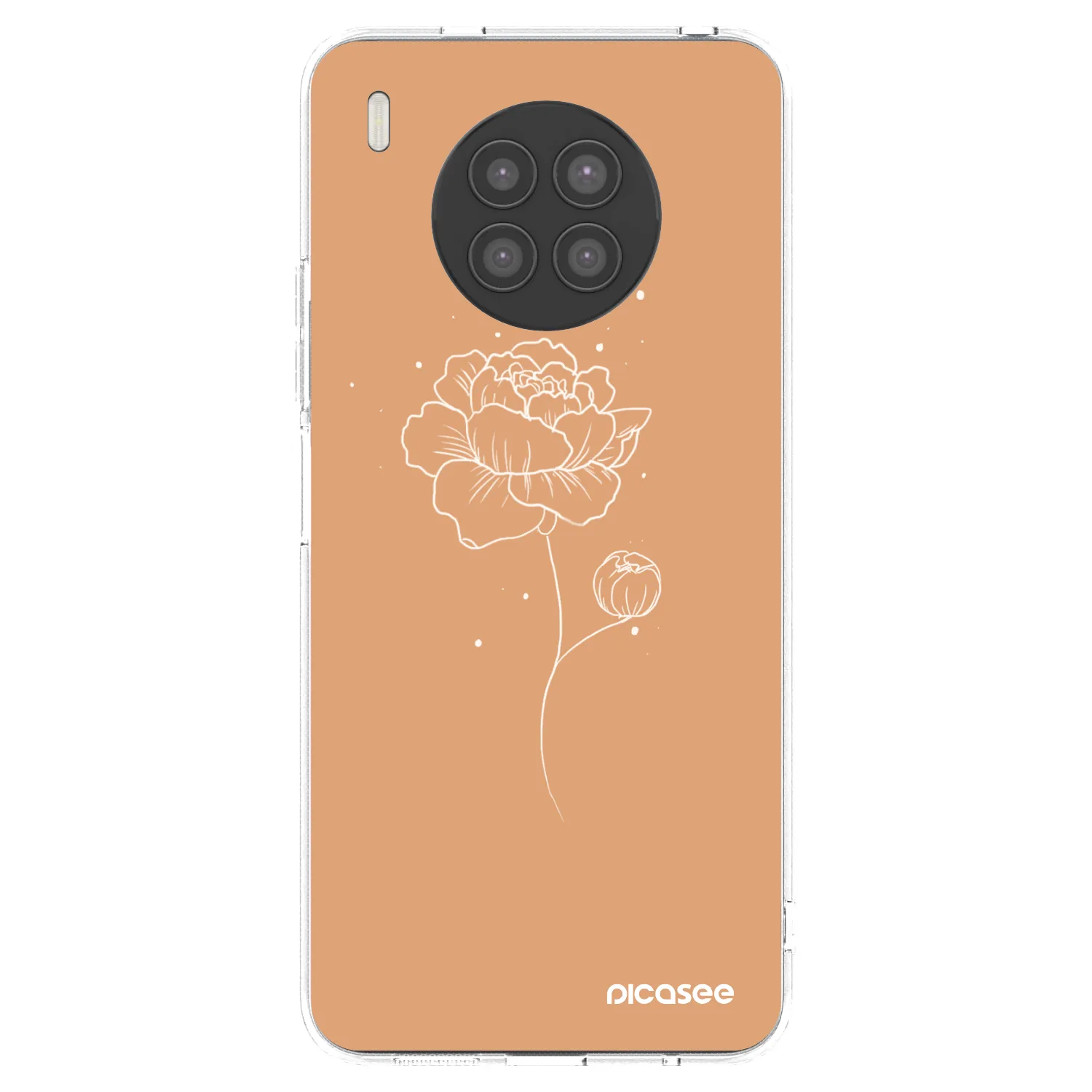 Picasee silikonska prozirna maskica za Huawei Nova 8i - Peonies