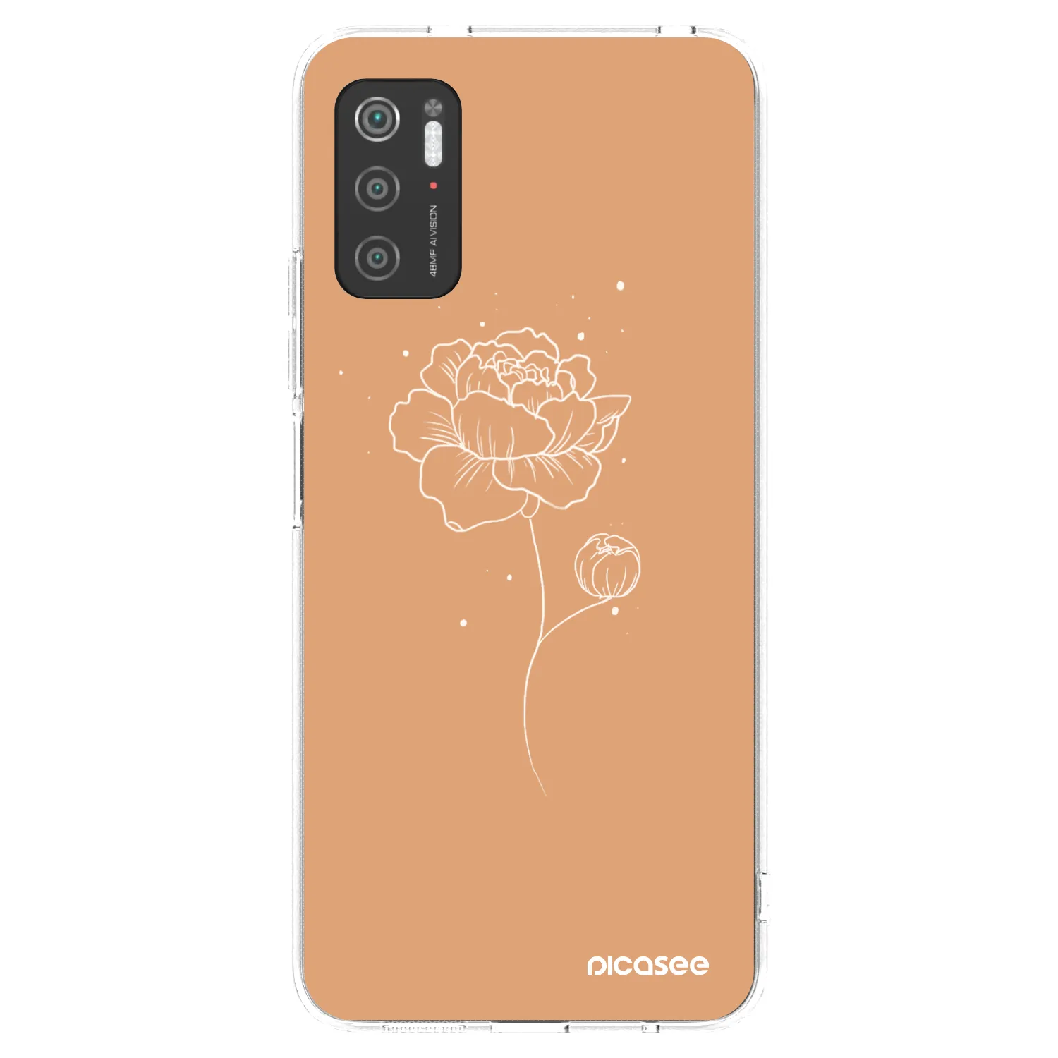 Picasee silikonska prozirna maskica za Xiaomi Poco M3 Pro 5G - Peonies