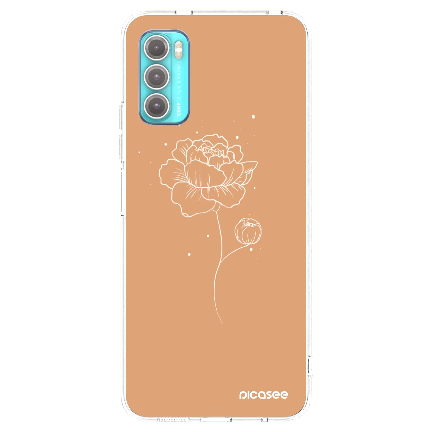 Picasee silikonska prozirna maskica za Motorola Moto G60 - Peonies