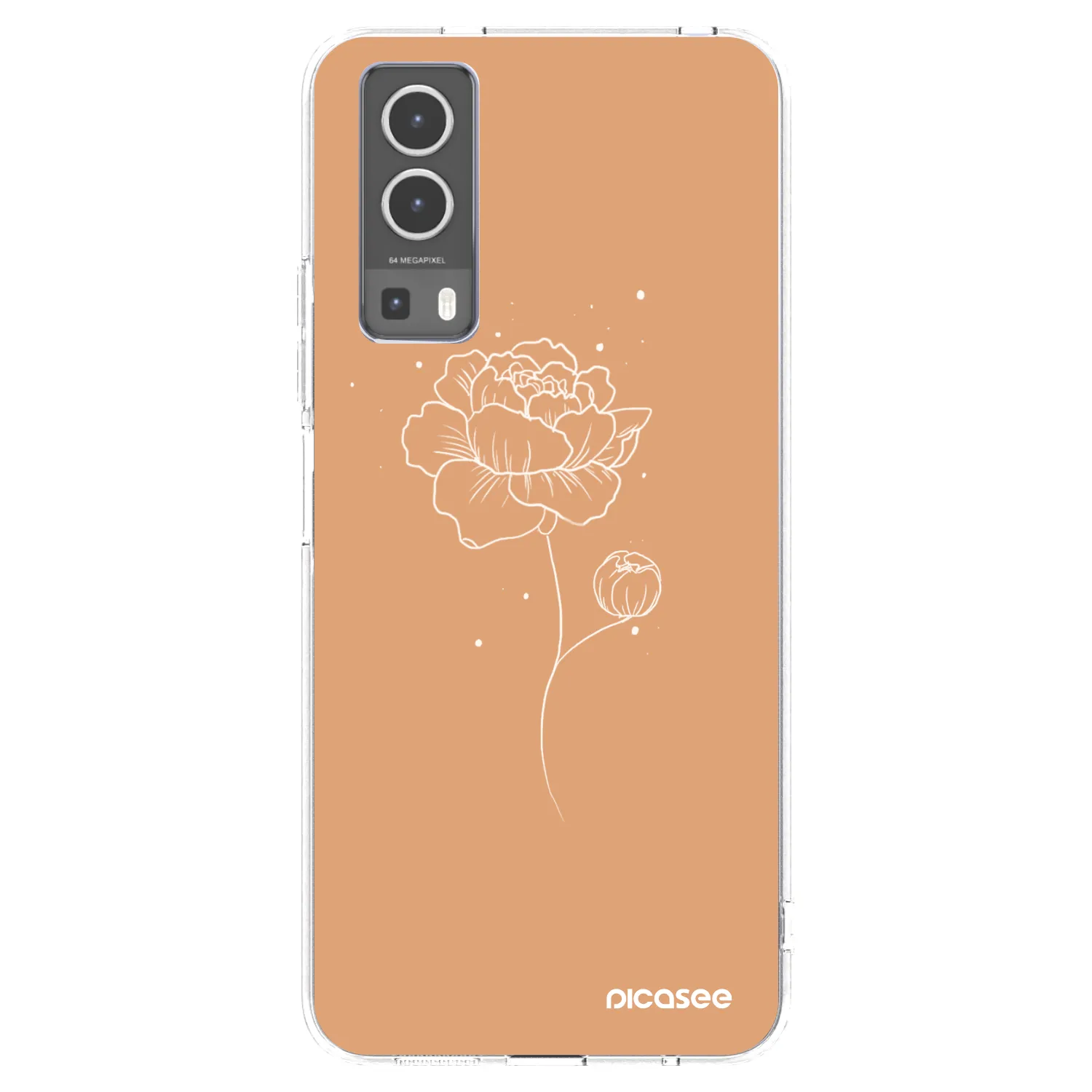 Picasee silikonska prozirna maskica za Vivo Y72 5G - Peonies