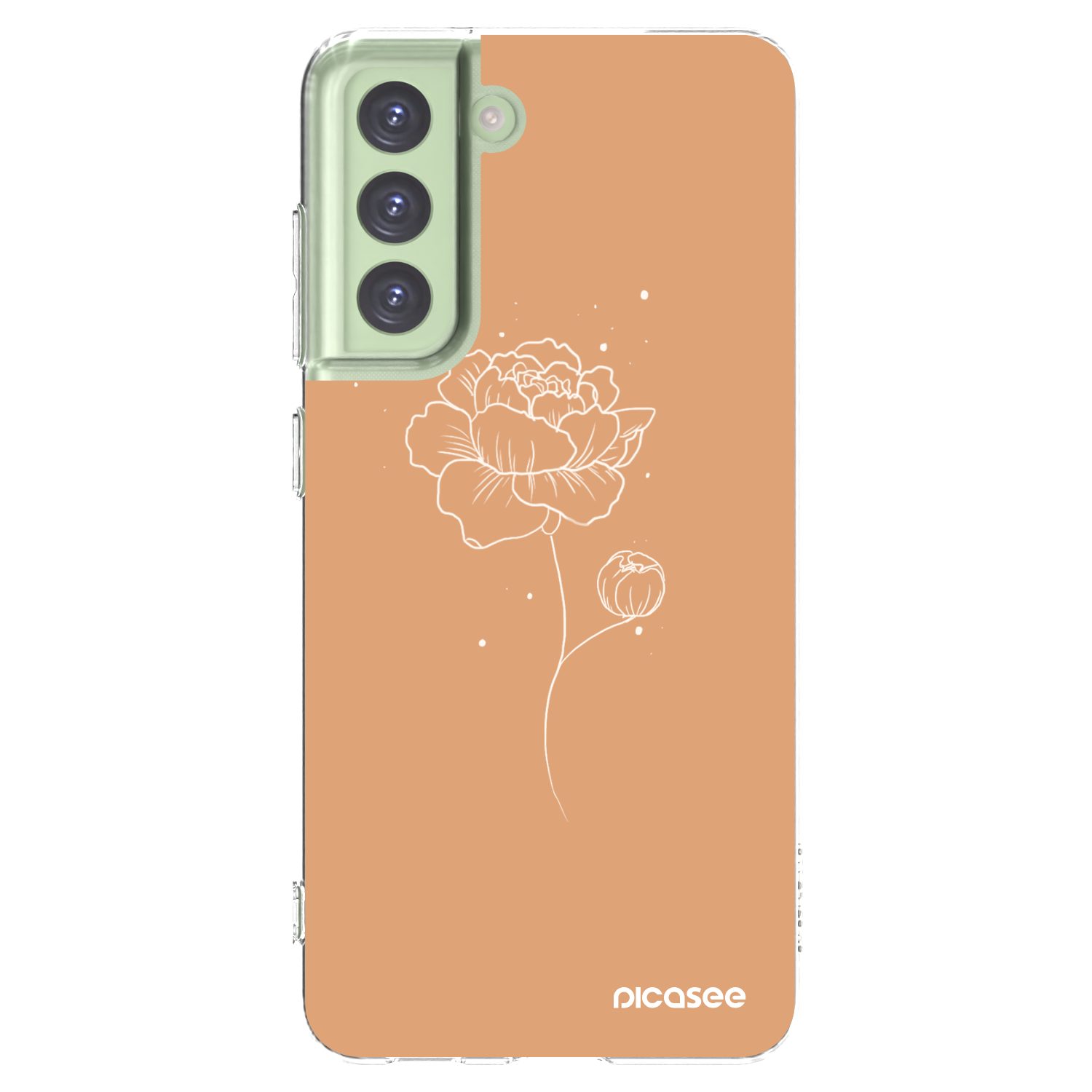 Picasee silikonska prozirna maskica za Samsung Galaxy S21 FE 5G - Peonies