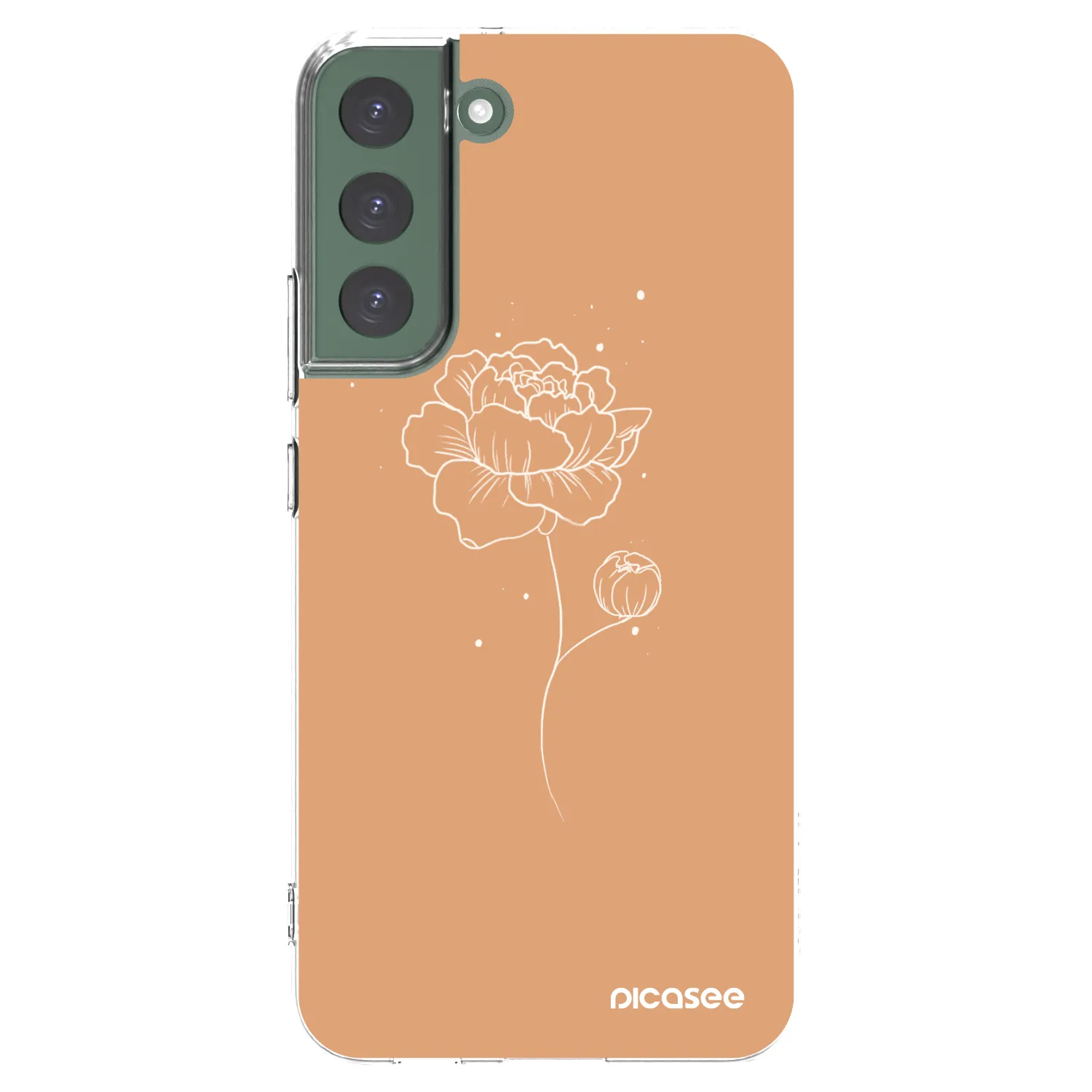 Picasee silikonska prozirna maskica za Samsung Galaxy S22+ 5G - Peonies