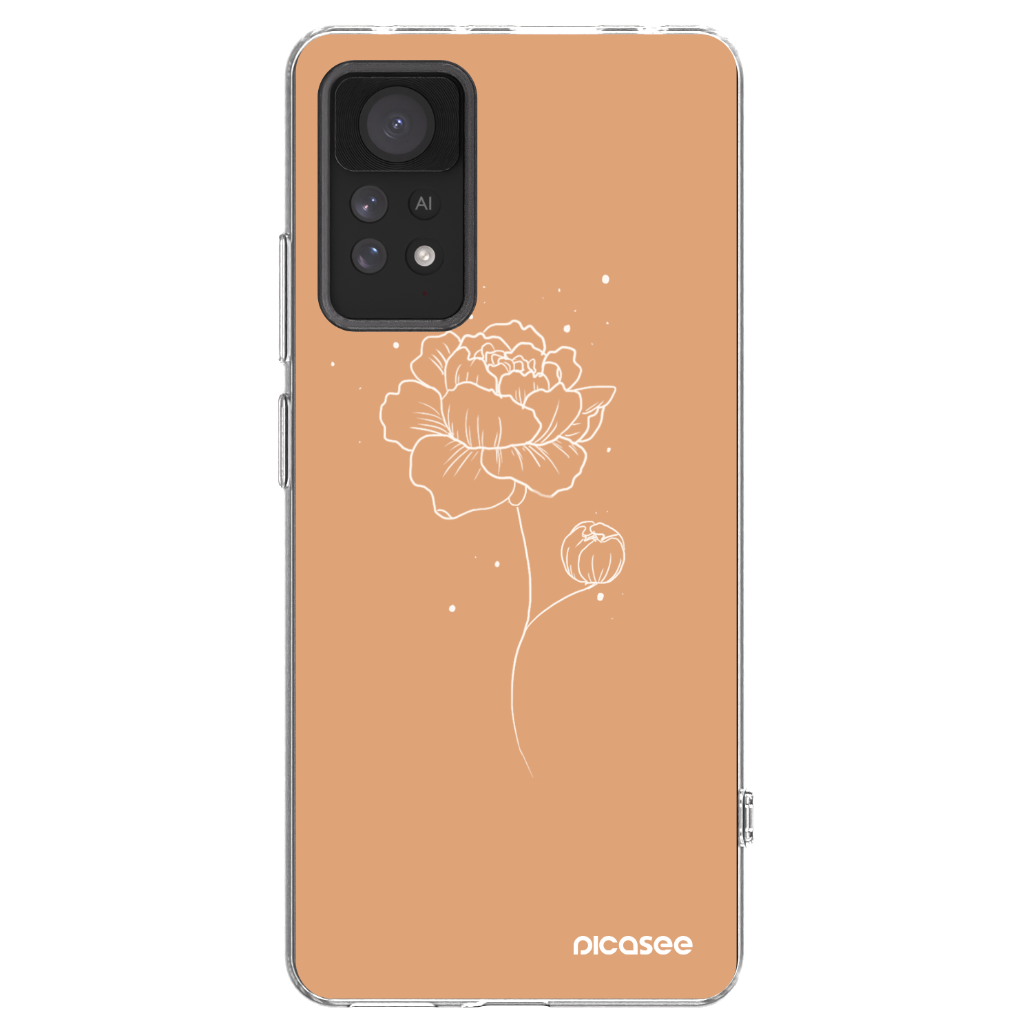 Picasee silikonska prozirna maskica za Xiaomi Redmi Note 11 Pro 5G - Peonies