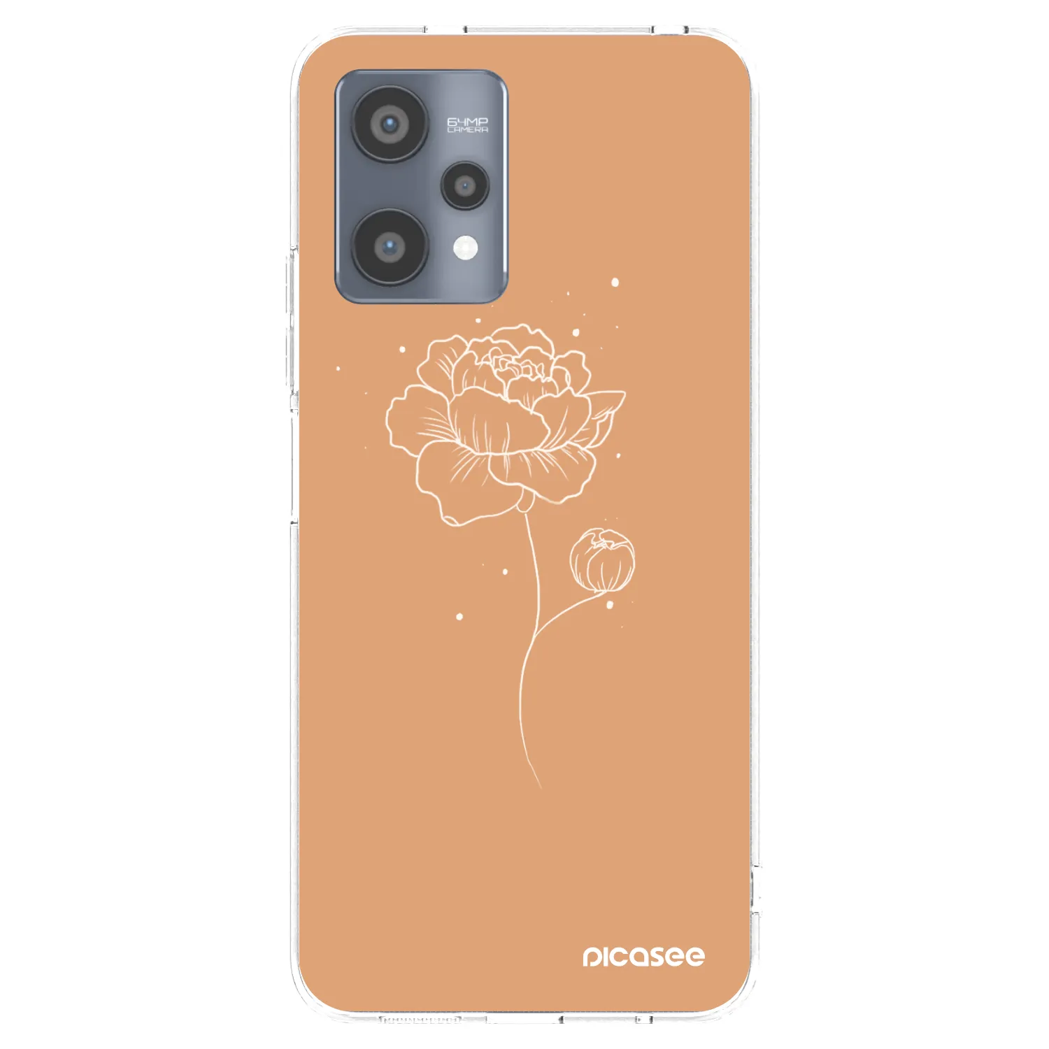 Picasee silikonska prozirna maskica za Realme 9 Pro 5G - Peonies