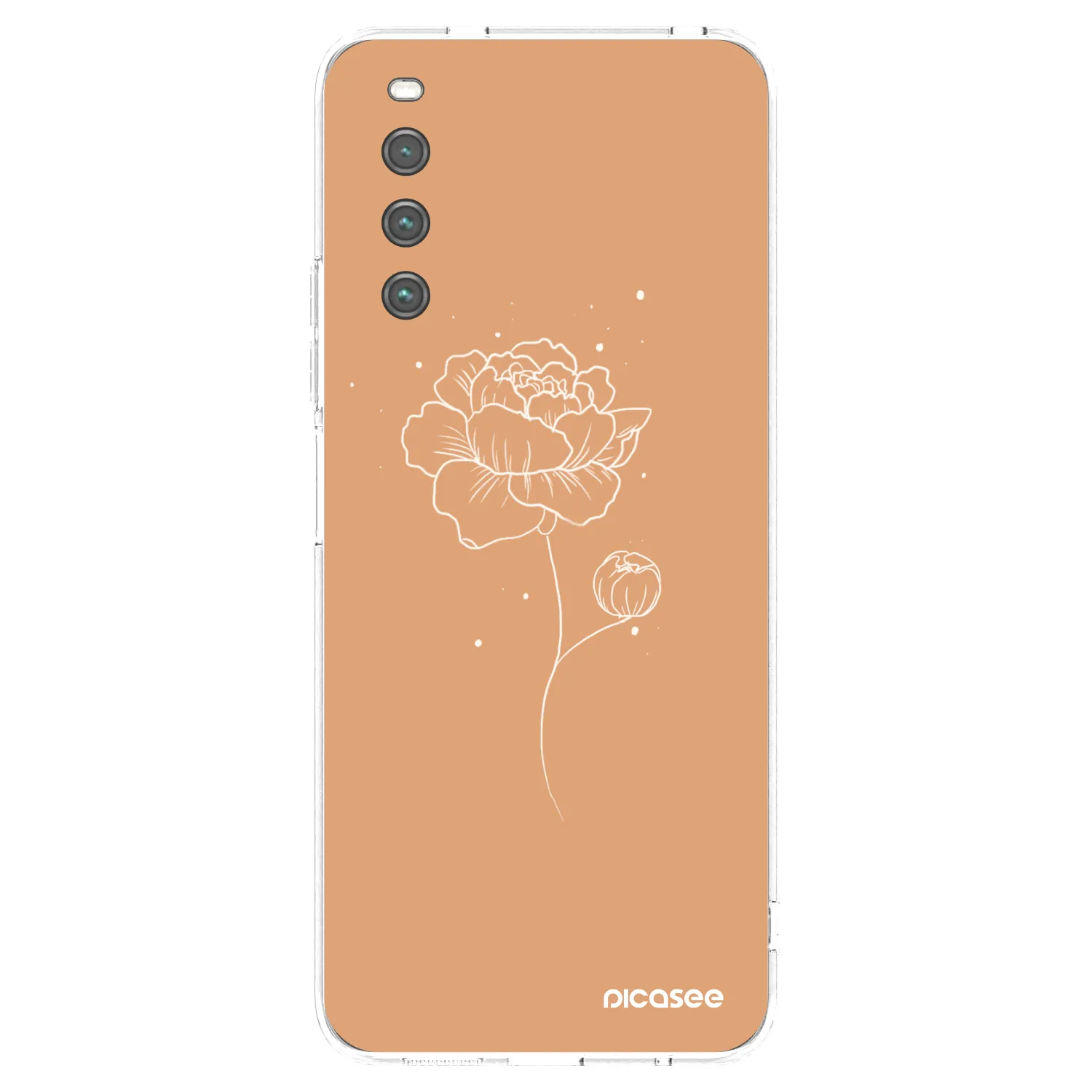 Picasee silikonska prozirna maskica za Sony Xperia 10 IV 5G - Peonies