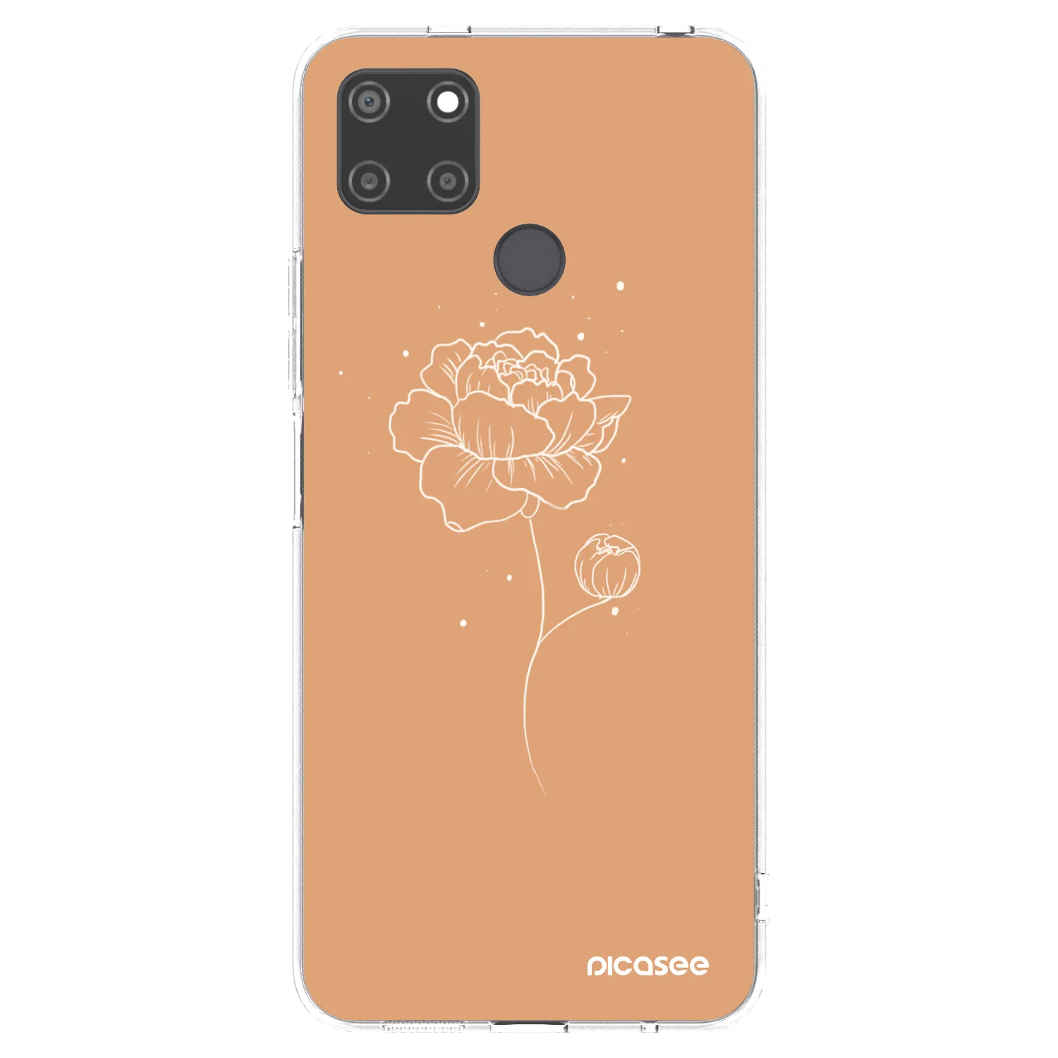 Picasee silikonska prozirna maskica za Realme C21Y - Peonies