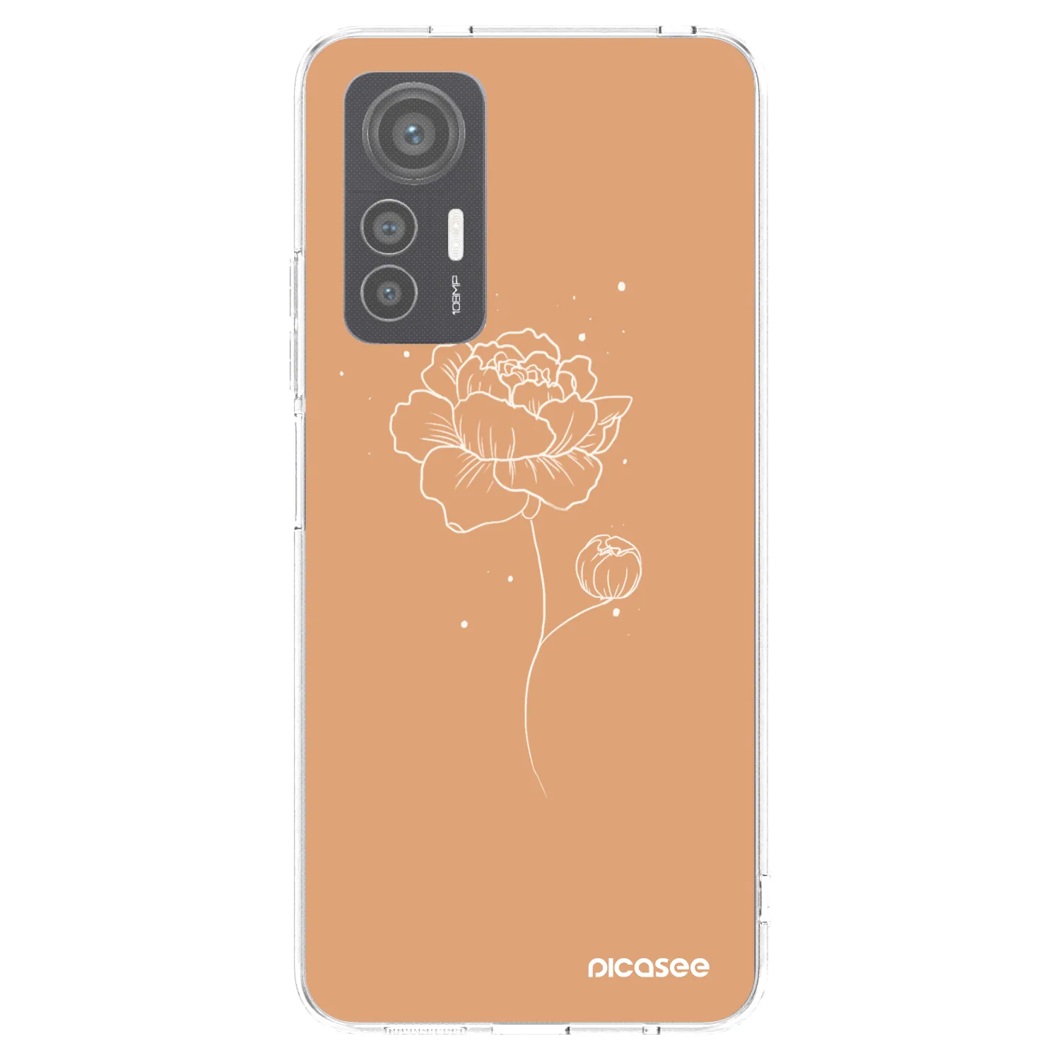 Picasee silikonska prozirna maskica za Xiaomi 12 Lite - Peonies