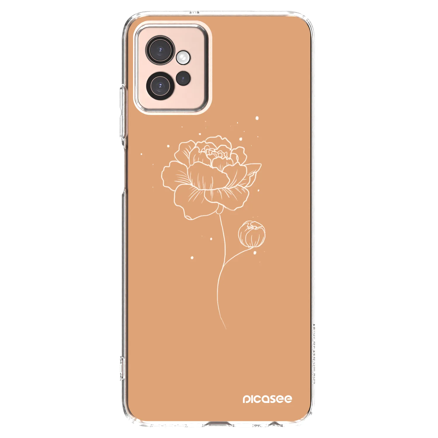 Picasee silikonska prozirna maskica za Motorola Moto G32 - Peonies
