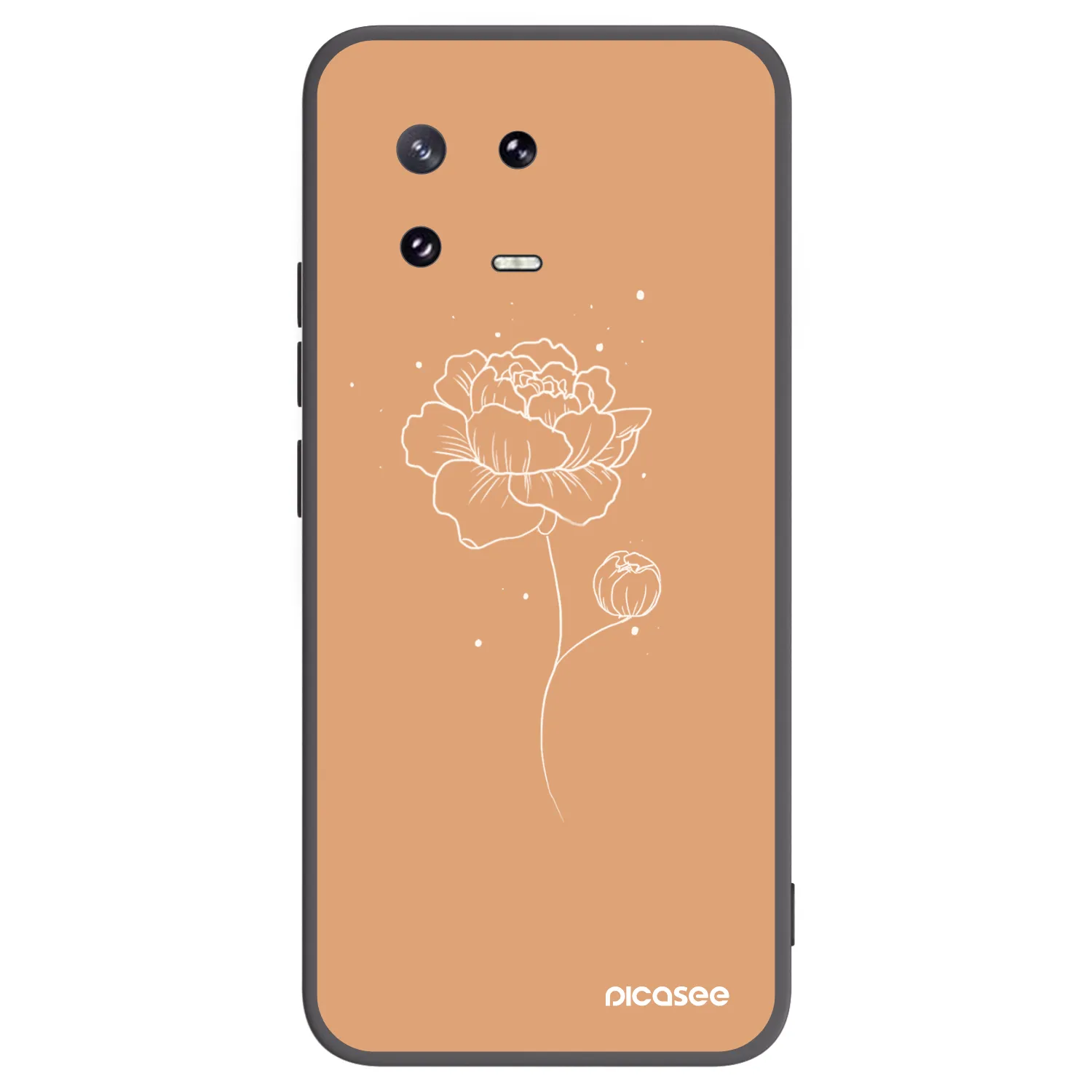 Picasee crna silikonska maskica za Xiaomi 13 Pro - Peonies
