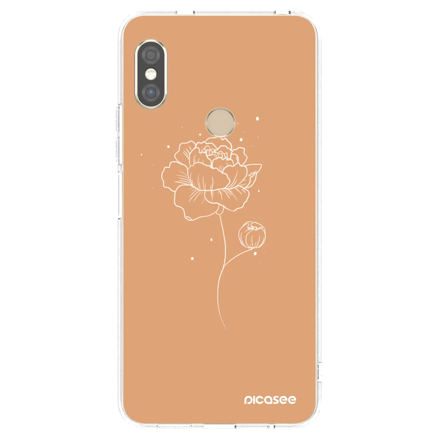 Picasee silikonska prozirna maskica za Xiaomi Redmi Note 5 Global - Peonies