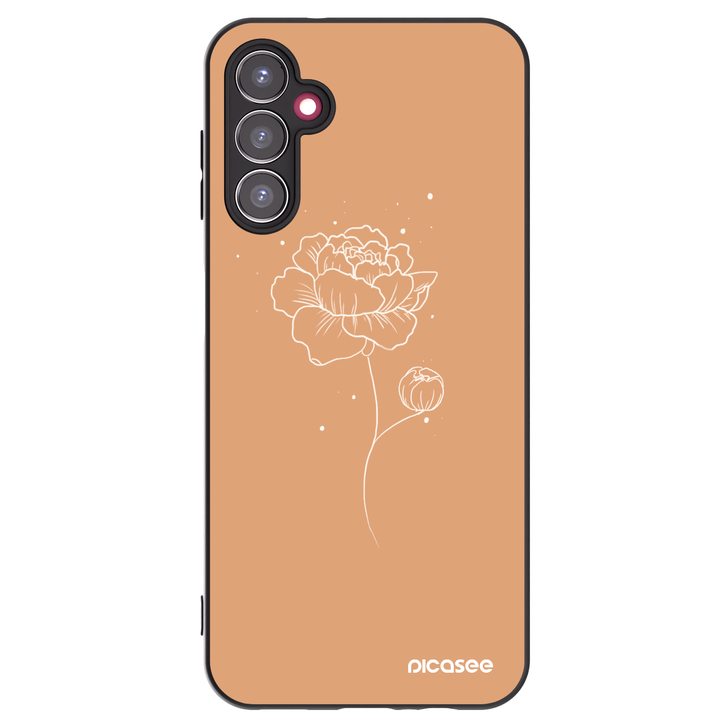 Picasee crna silikonska maskica za Samsung Galaxy A14 5G A146P - Peonies