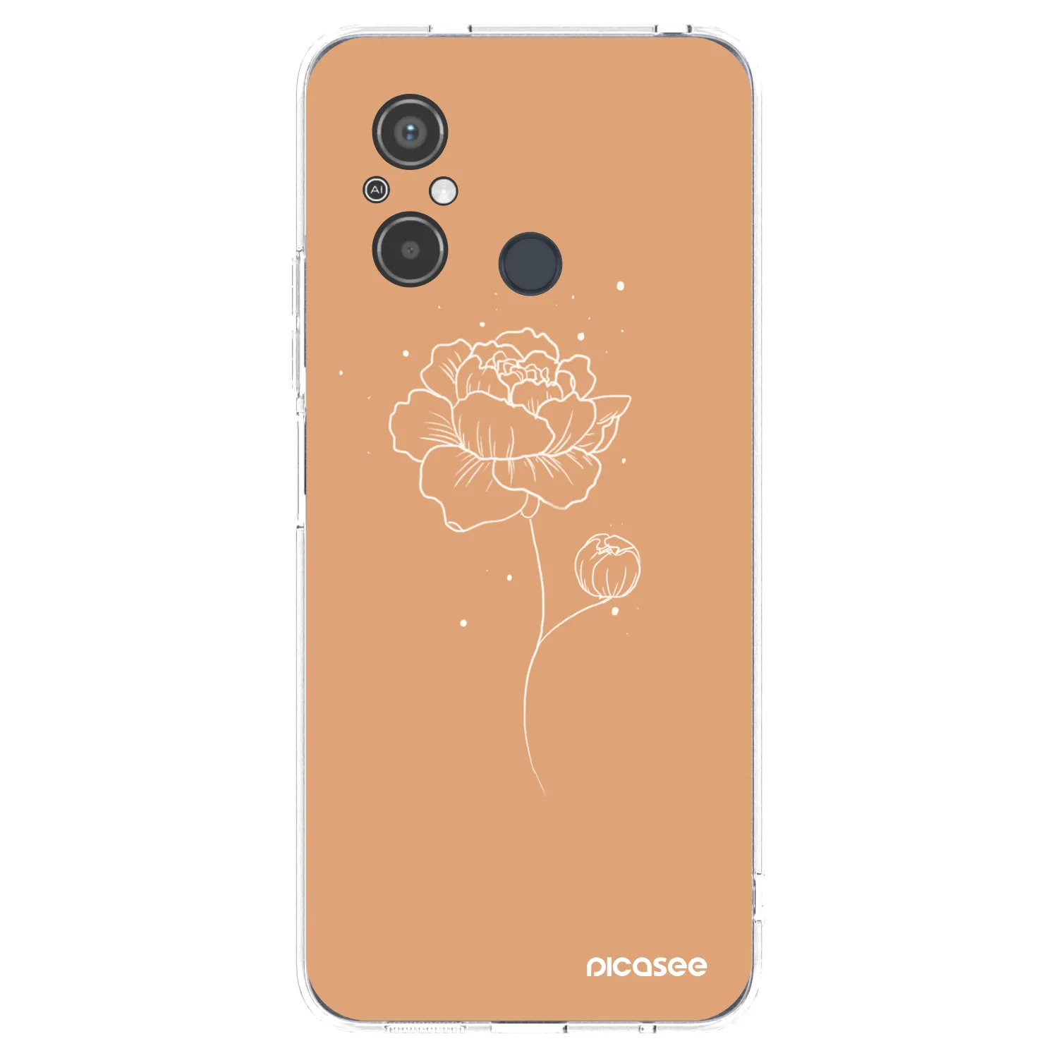 Picasee silikonska prozirna maskica za Xiaomi Redmi 12C - Peonies