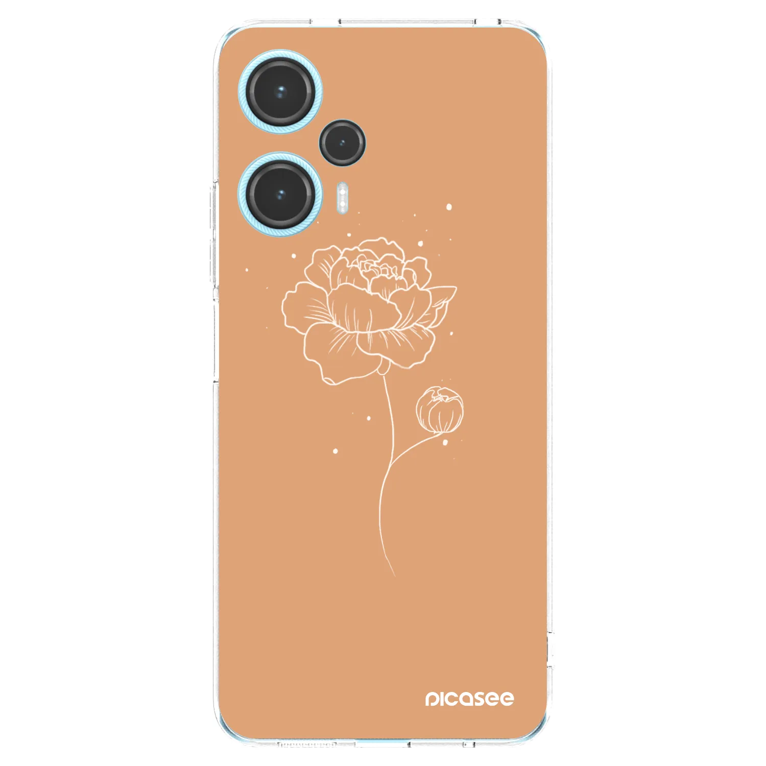 Picasee silikonska prozirna maskica za Xiaomi Poco F5 - Peonies