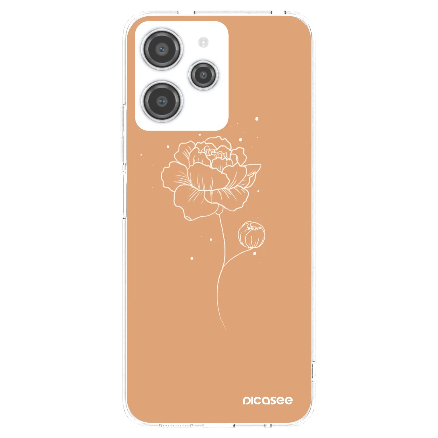 Picasee silikonska prozirna maskica za Xiaomi Redmi 12 4G - Peonies