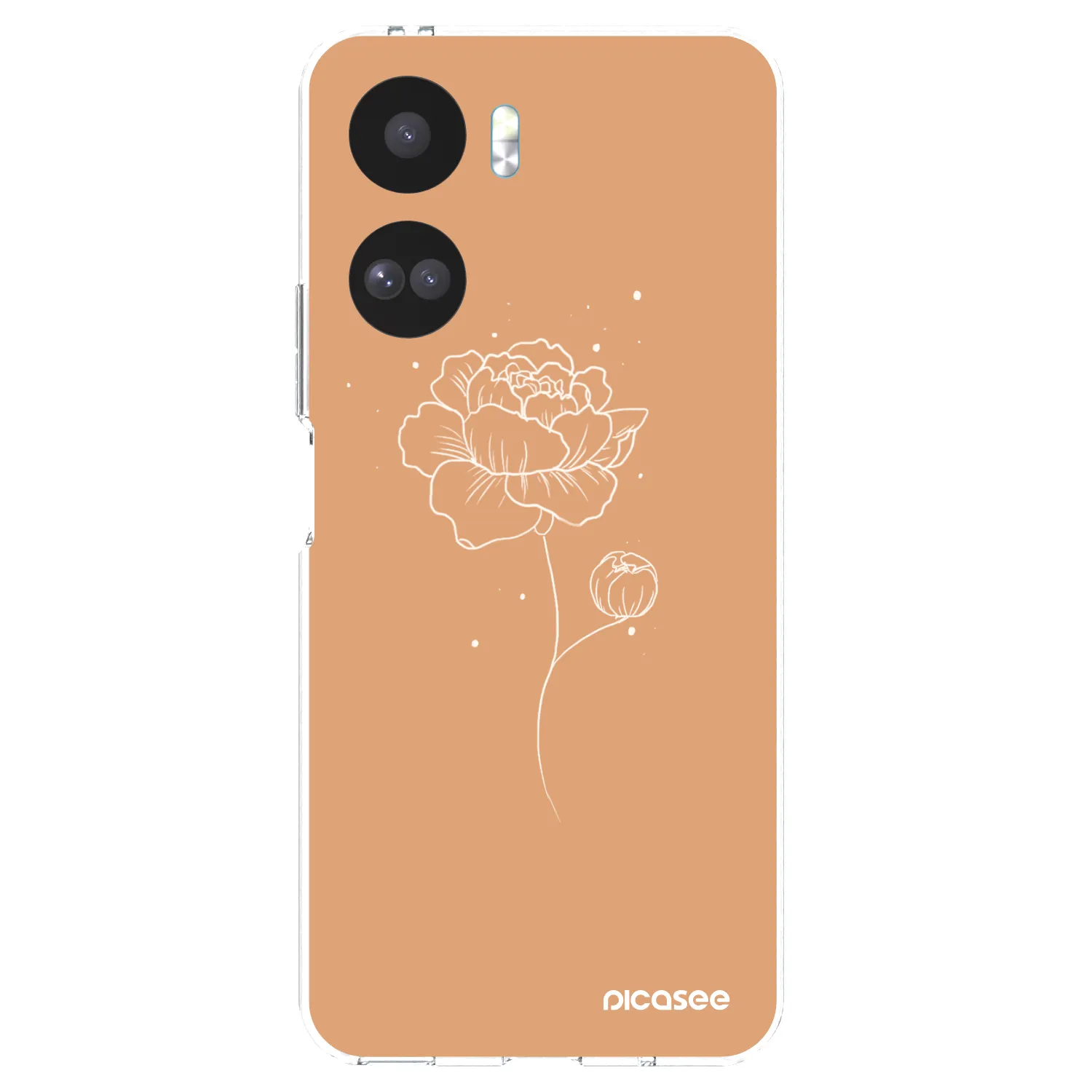 Picasee silikonska prozirna maskica za Honor 90 Lite 5G - Peonies