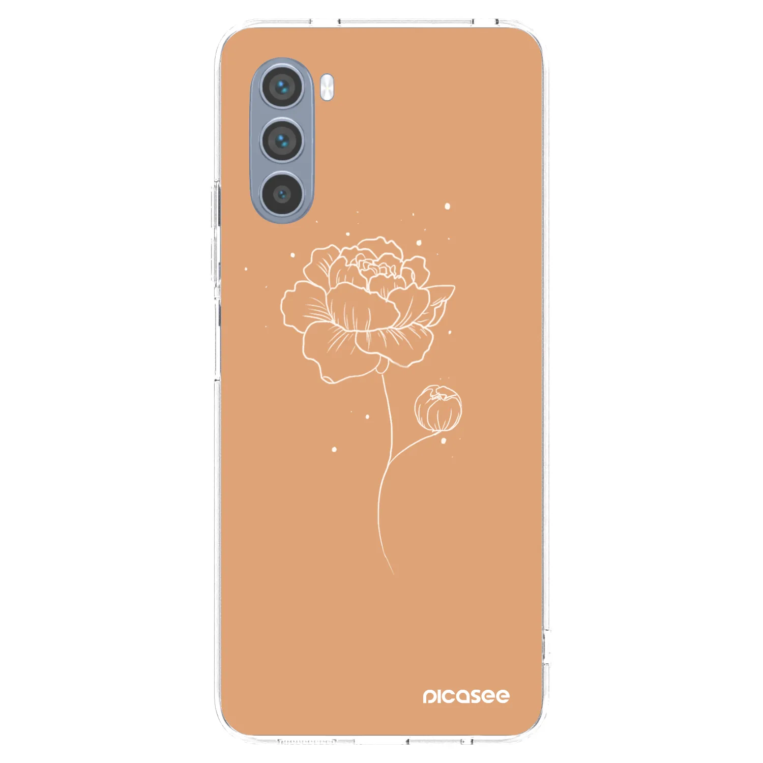 Picasee silikonska prozirna maskica za Motorola Moto G62 - Peonies