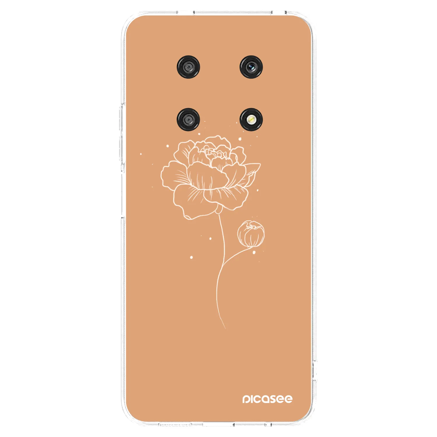 Picasee silikonska prozirna maskica za Honor Magic4 Lite 5G - Peonies