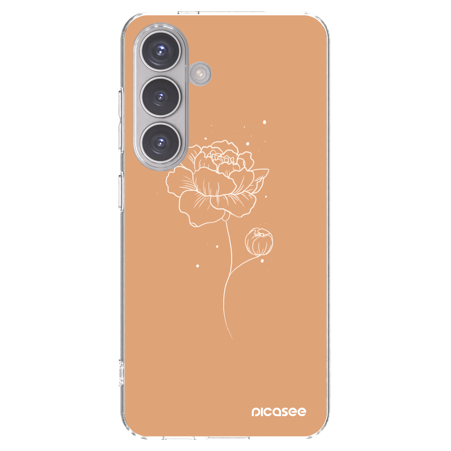 Picasee silikonska prozirna maskica za Samsung Galaxy S24 S921B 5G - Peonies