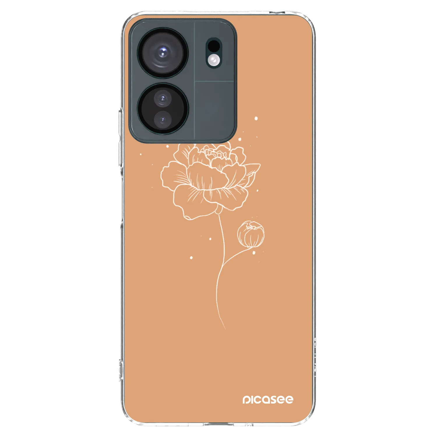 Picasee silikonska prozirna maskica za Xiaomi Redmi 13C 4G - Peonies