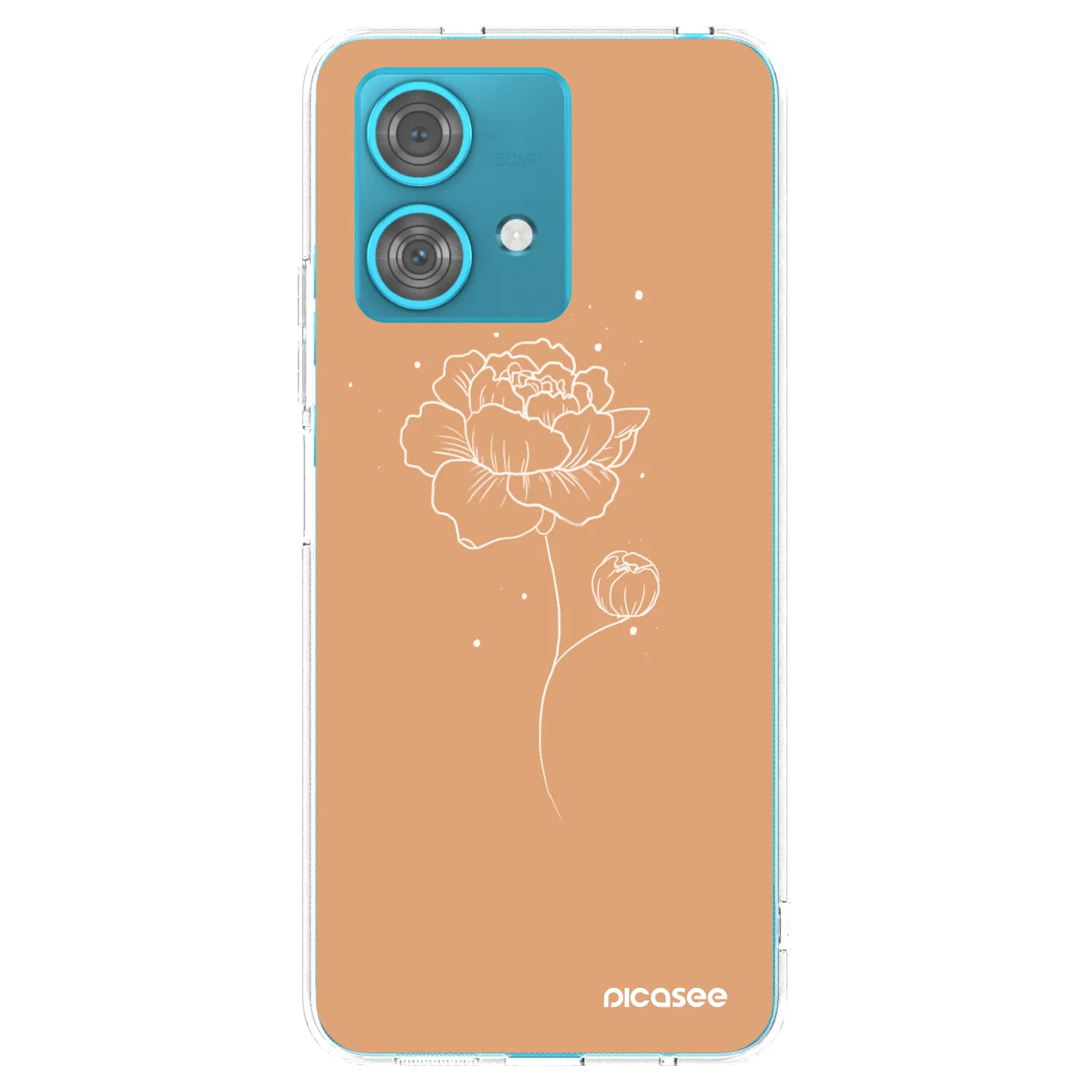 Picasee silikonska prozirna maskica za Motorola Edge 40 Neo - Peonies