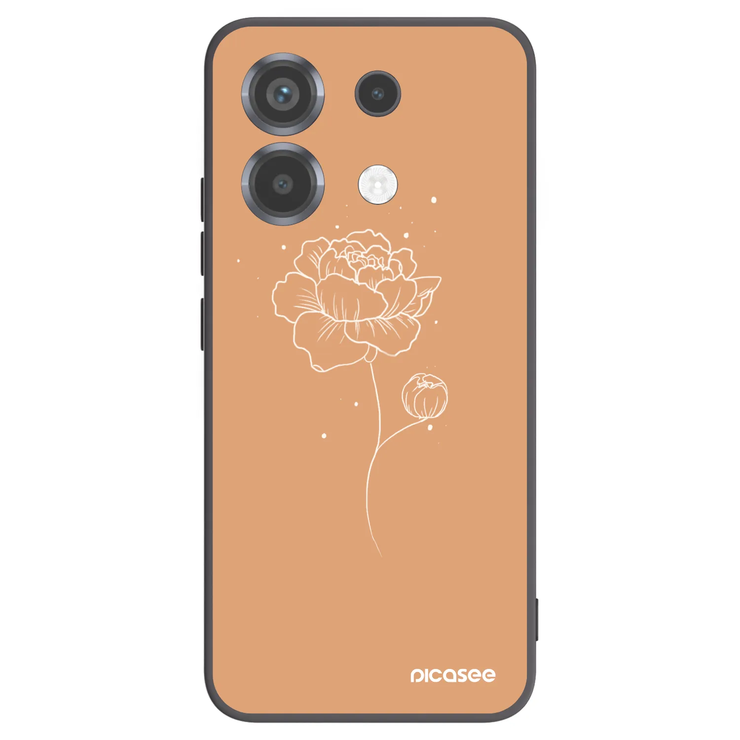 Picasee crna silikonska maskica za Xiaomi Poco X6 - Peonies