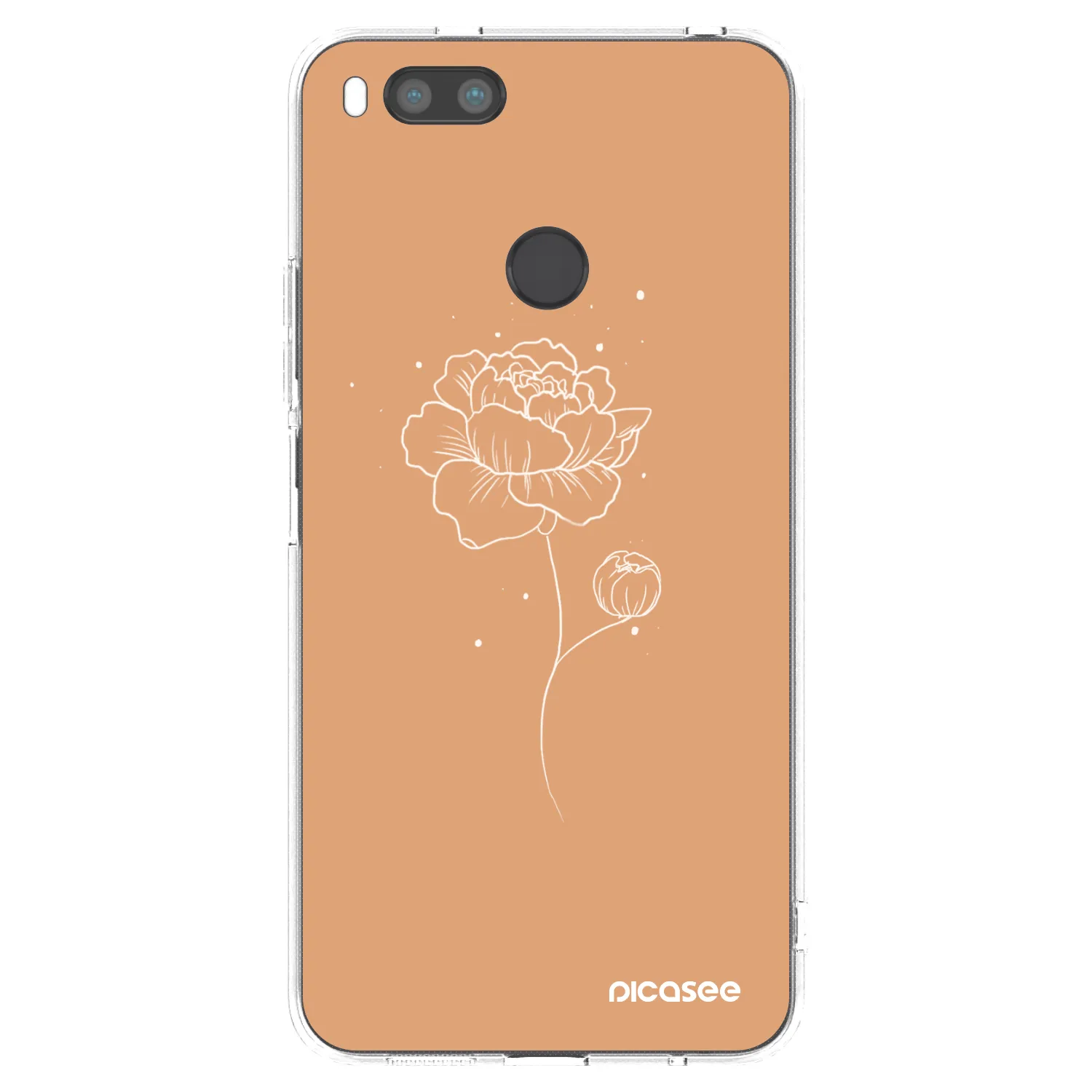 Picasee silikonska prozirna maskica za Xiaomi Mi A1 Global - Peonies