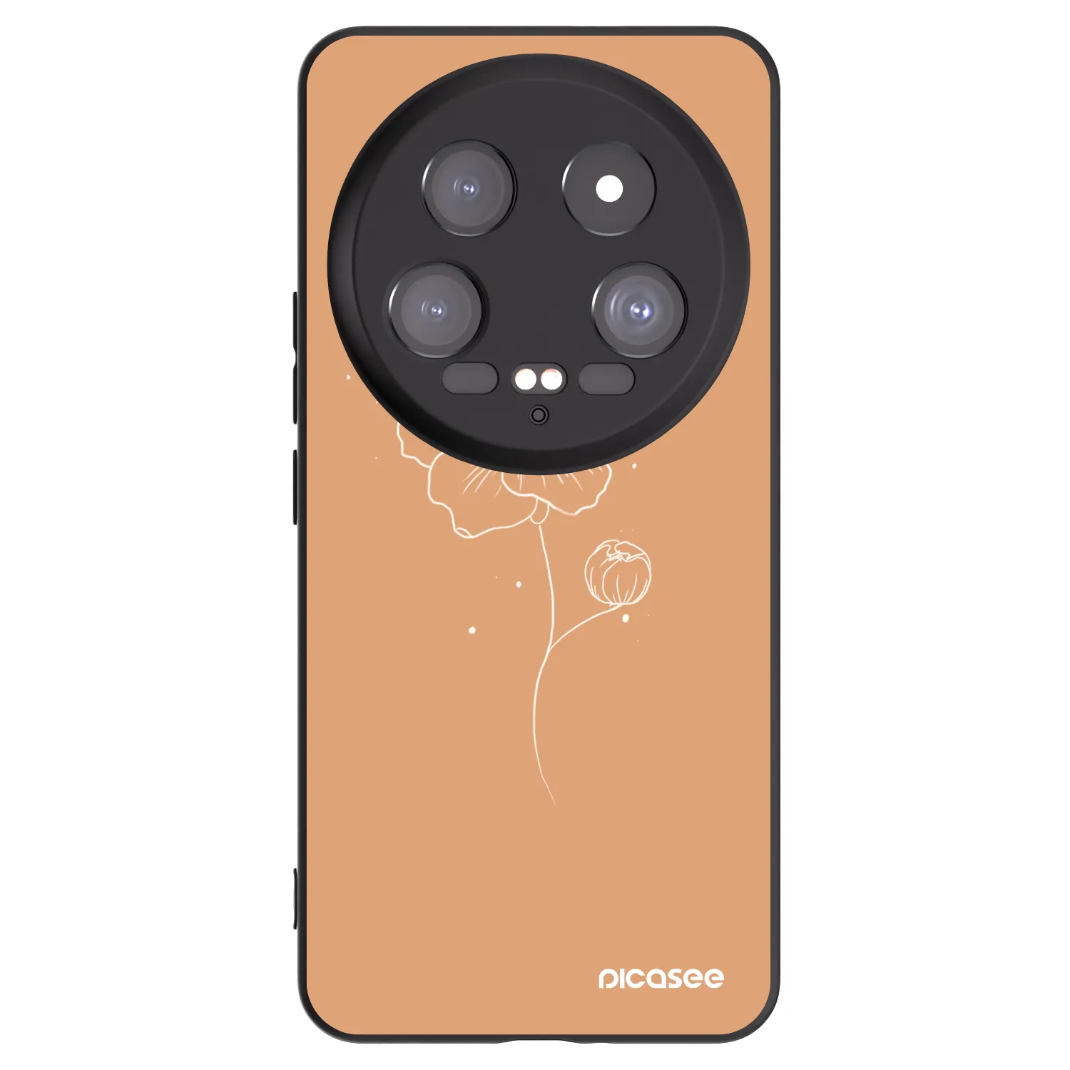 Picasee crna silikonska maskica za Xiaomi 14 Ultra - Peonies