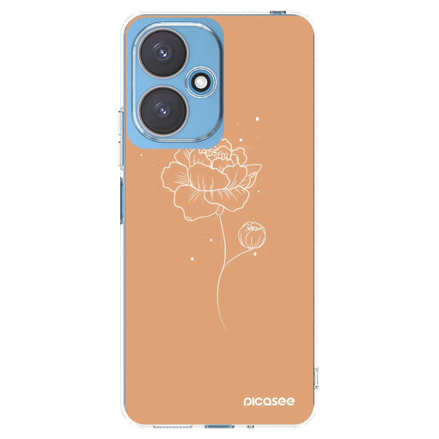Picasee silikonska prozirna maskica za Xiaomi Redmi 13C 5G - Peonies