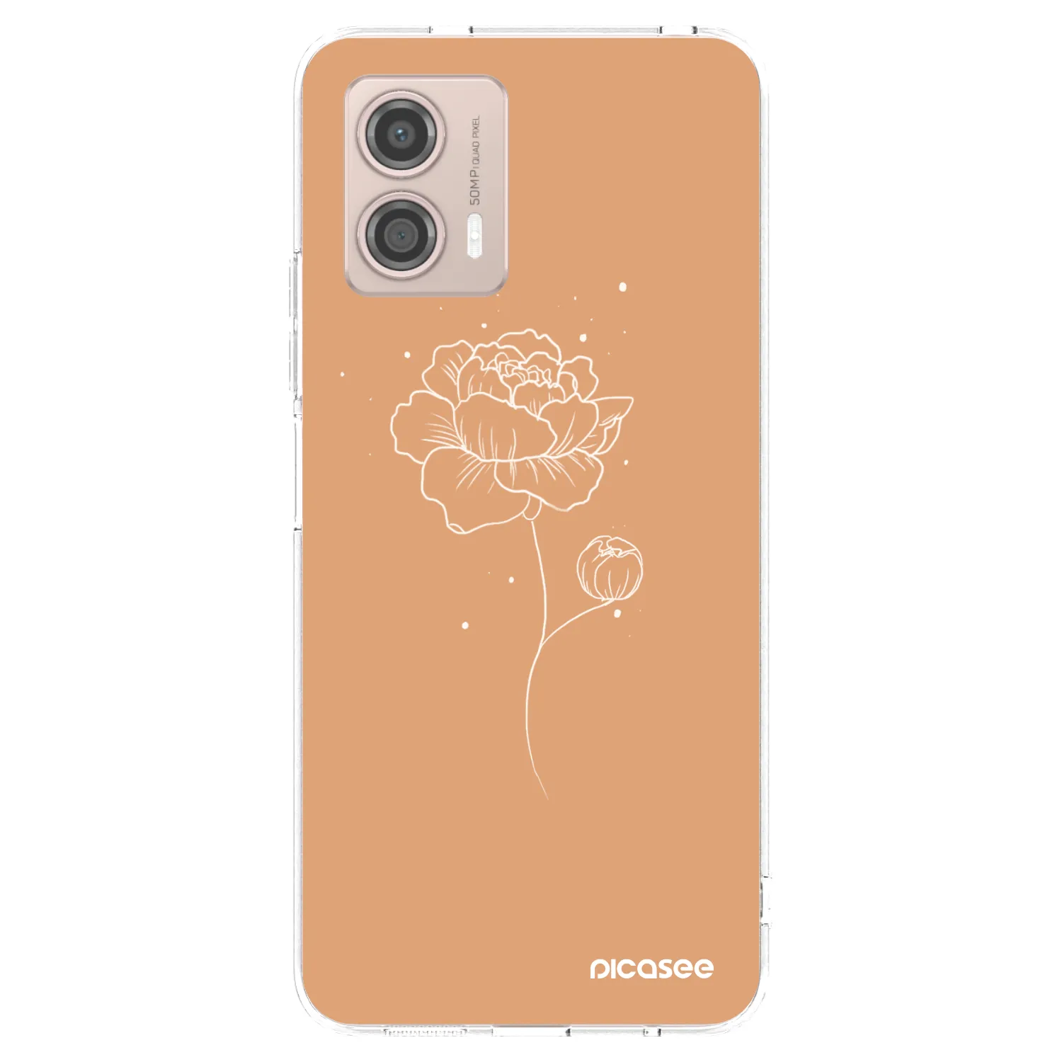 Picasee silikonska prozirna maskica za Motorola Moto G53 5G - Peonies