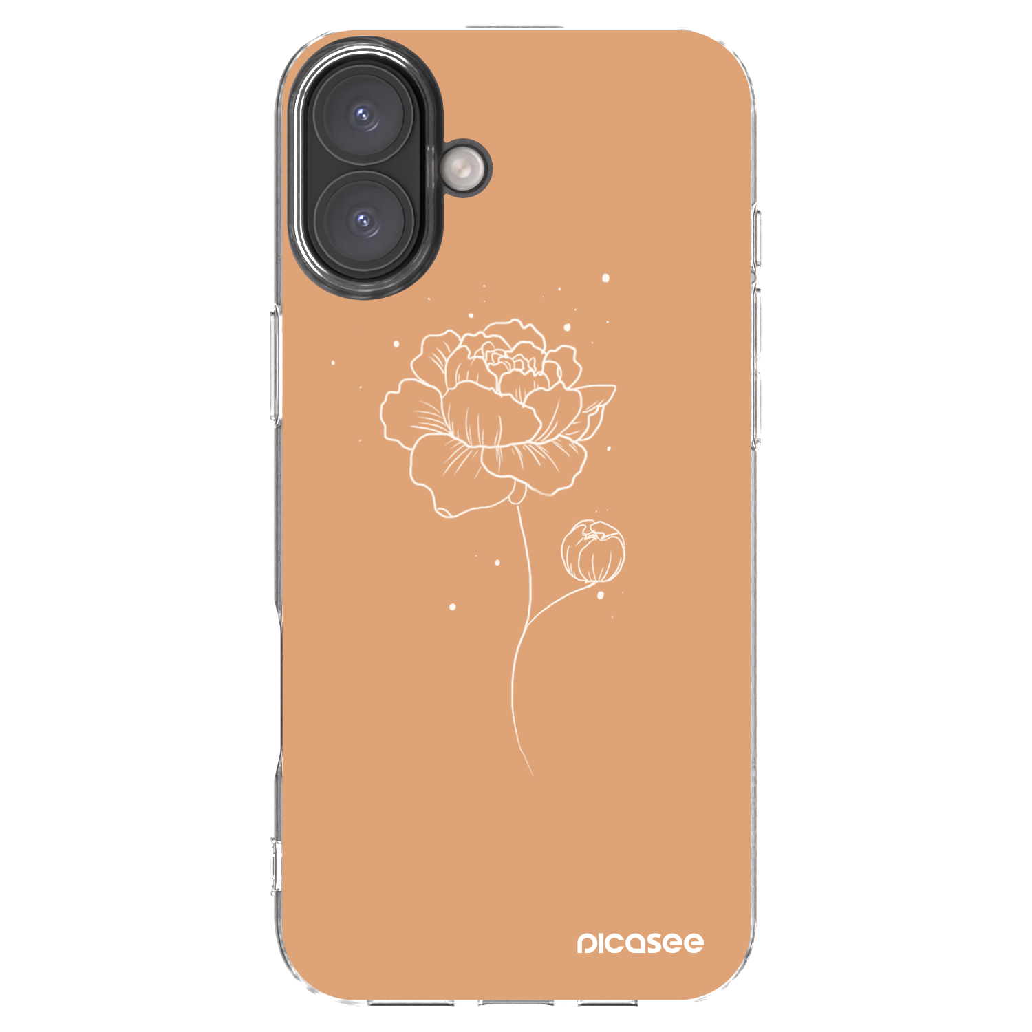 Picasee silikonska prozirna maskica za Apple iPhone 16 Plus - Peonies