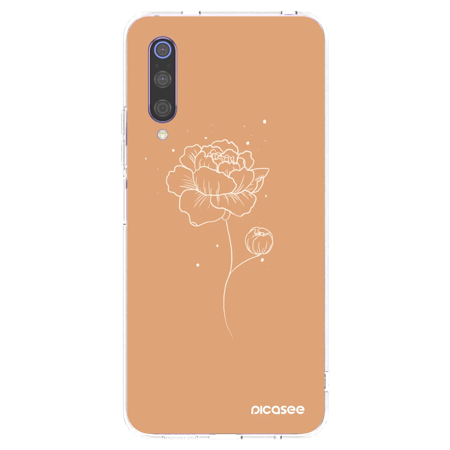 Picasee silikonska prozirna maskica za Xiaomi Mi 9 - Peonies