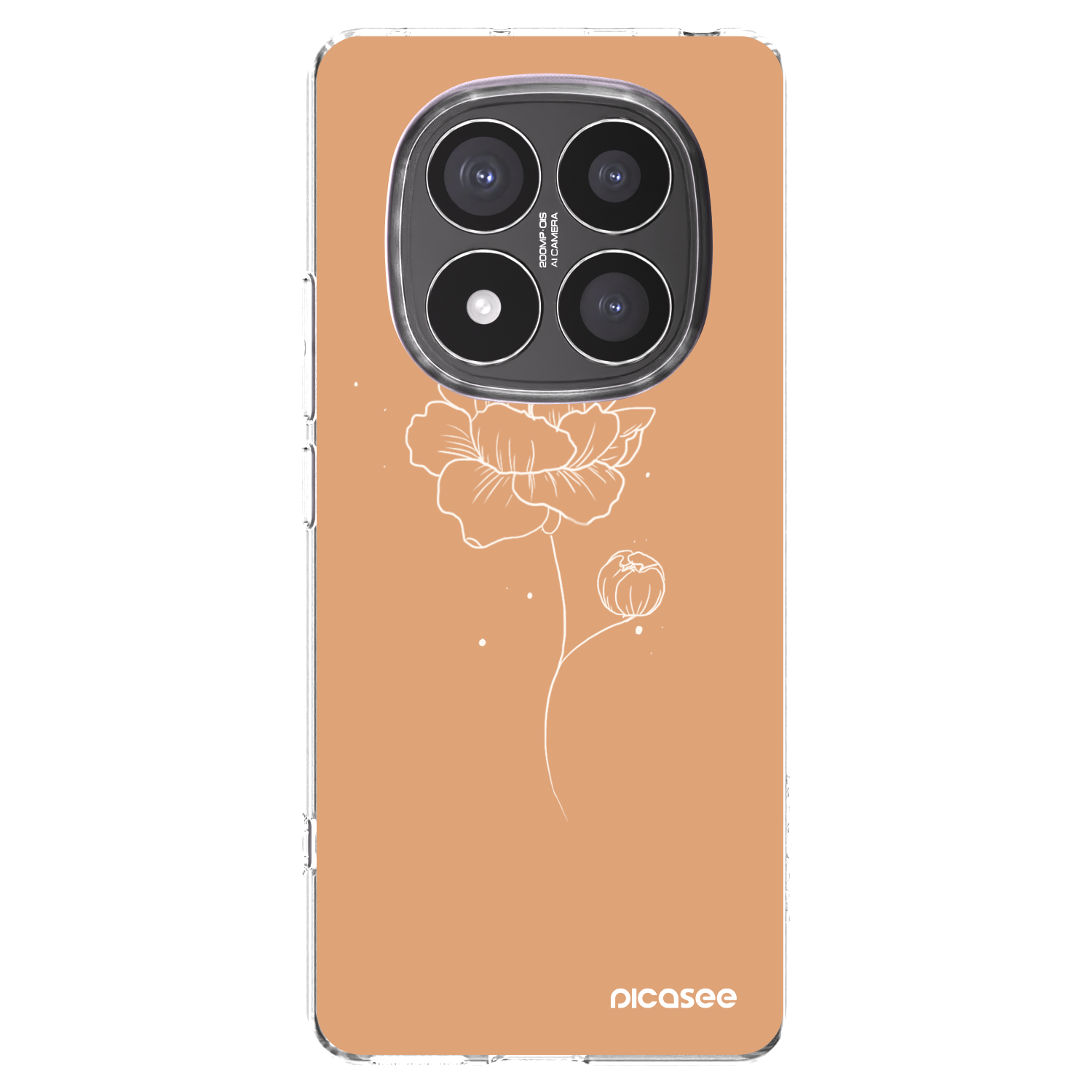 Picasee silikonska prozirna maskica za Xiaomi Redmi Note 14 Pro+ 5G - Peonies