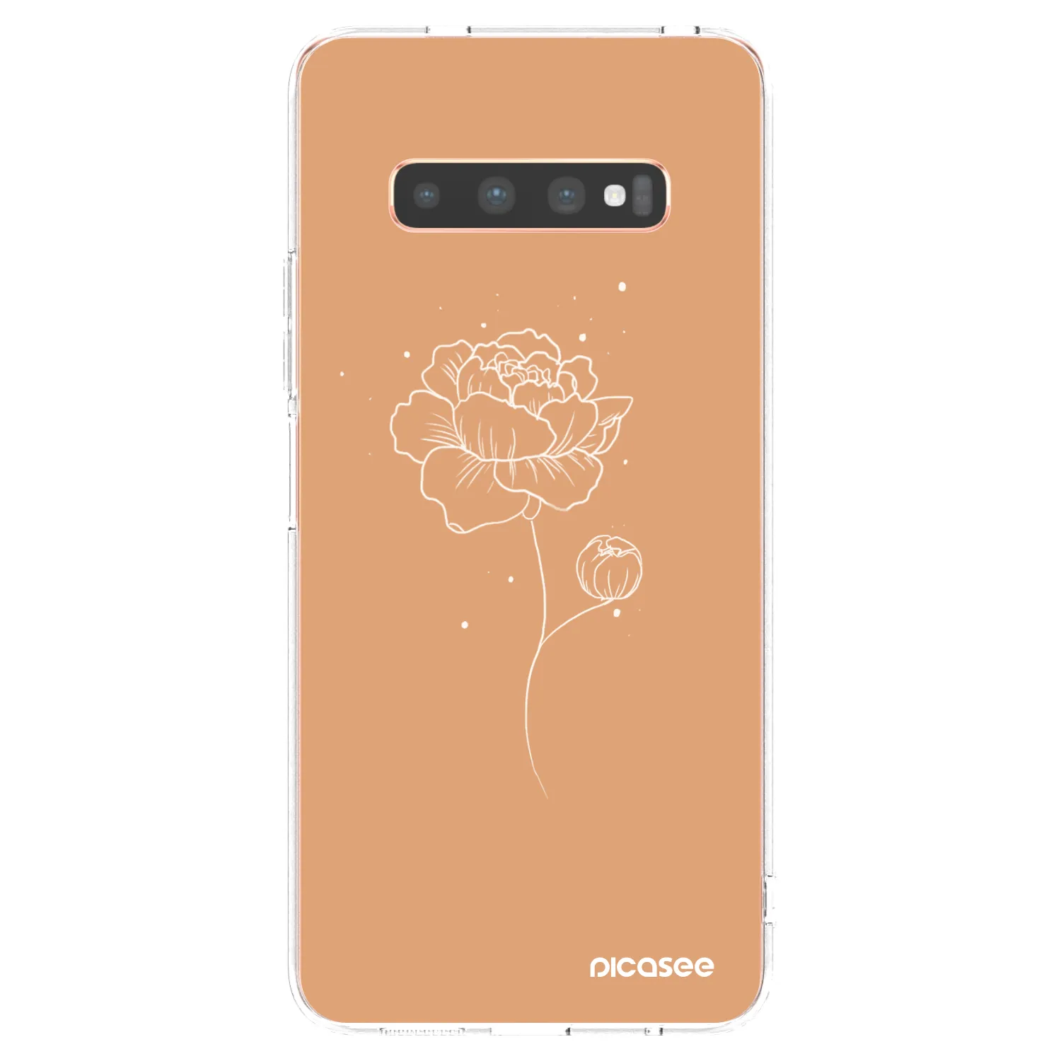 Picasee silikonska prozirna maskica za Samsung Galaxy S10 Plus G975 - Peonies
