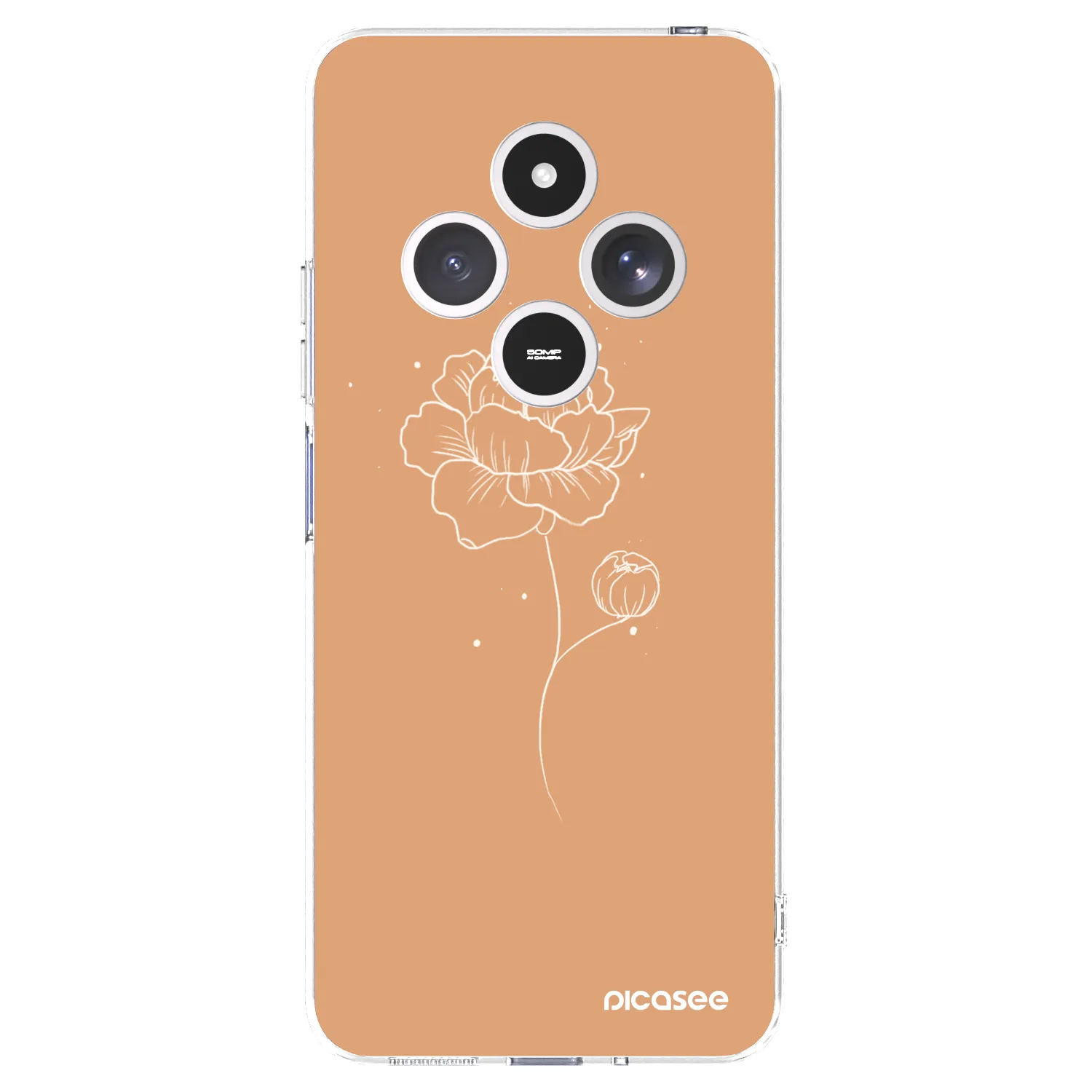 Picasee silikonska prozirna maskica za Xiaomi Redmi 14C - Peonies